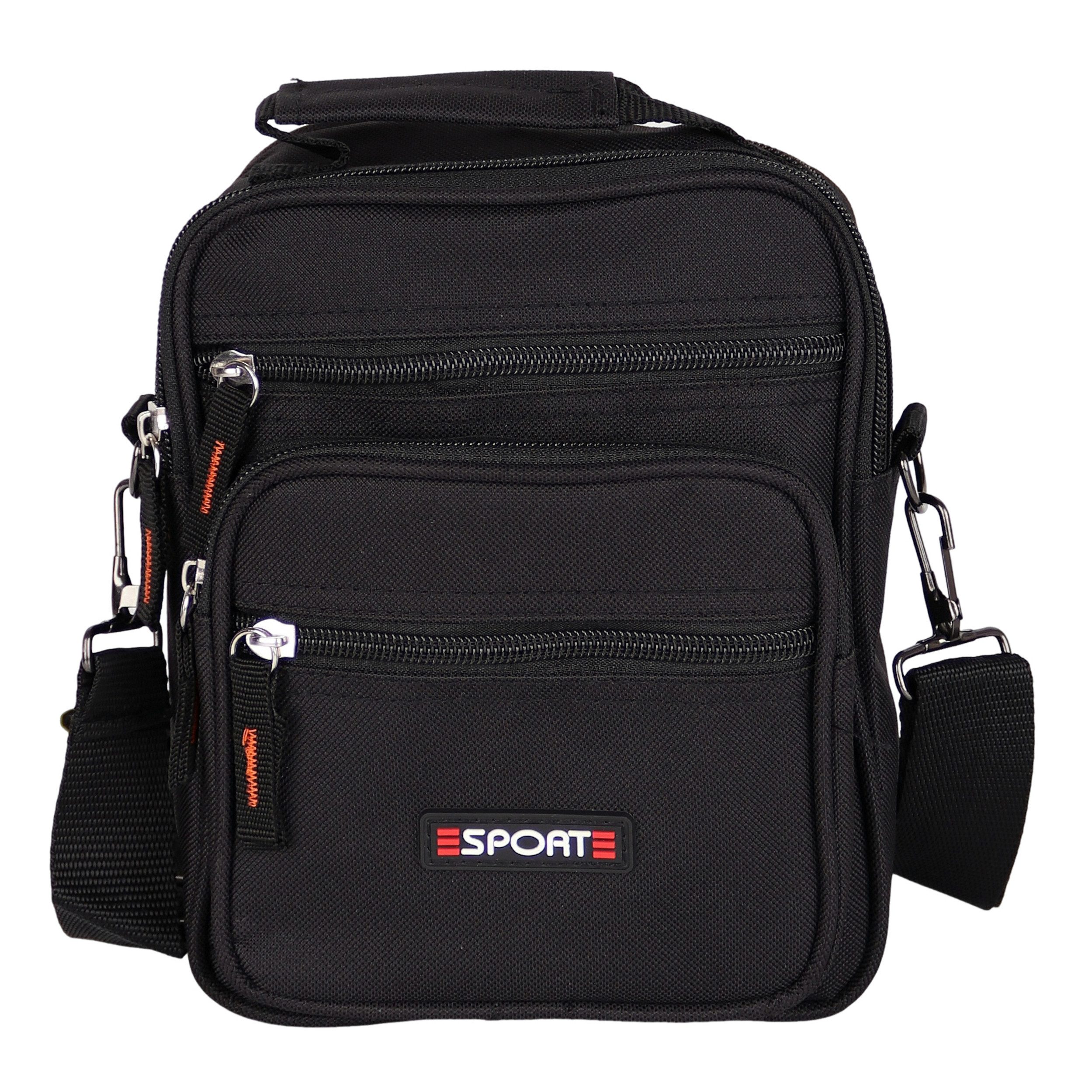 MIRROSI Umhängetasche Herren Crossbody Bag aus Stoff – kleine Schultertasche (ca.21x16x11cm)