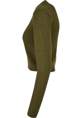 URBAN CLASSICS Rundhalspullover Urban Classics Damen Ladies Short Waffle Sweater (1-tlg)