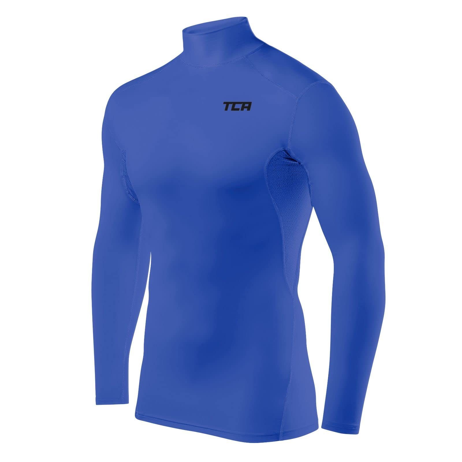 TCA Leuchtend Herren - Blau HyperFusion Langarmshirt Kompressionsshirt TCA