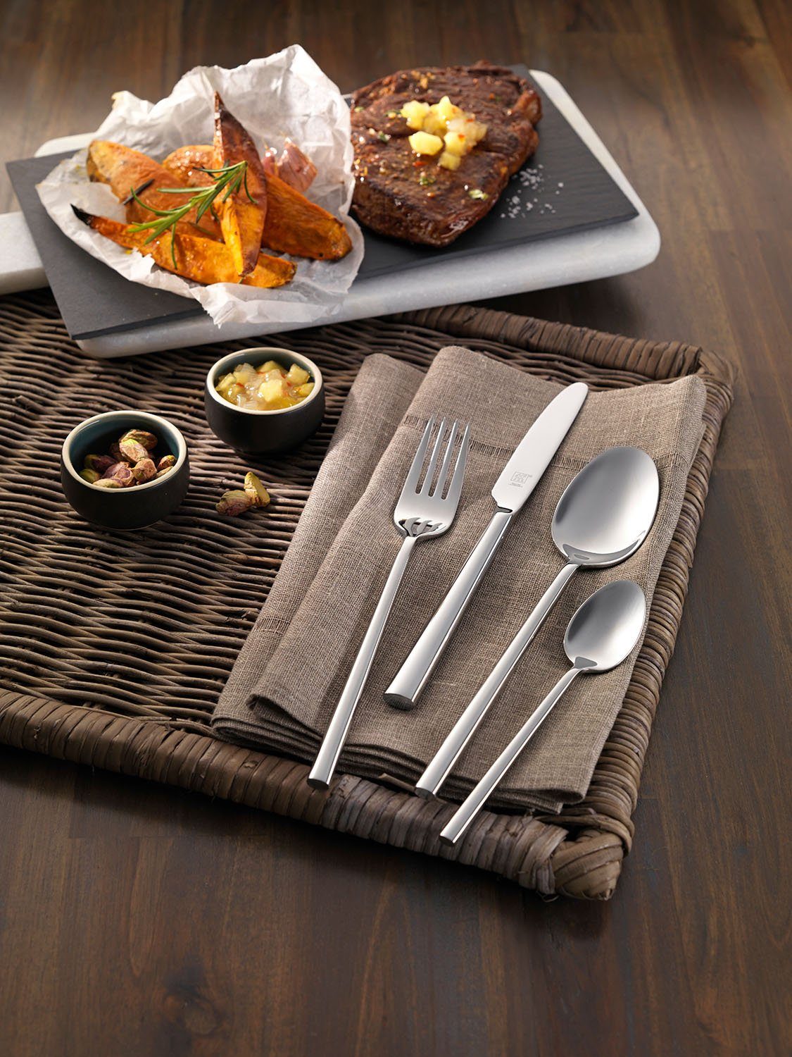 Zwilling Besteck-Set ZWILLING Aberdeen 60-tlg. Besteckset Menübesteck Edelstahl (60-tlg), 18/10 Edelstahl