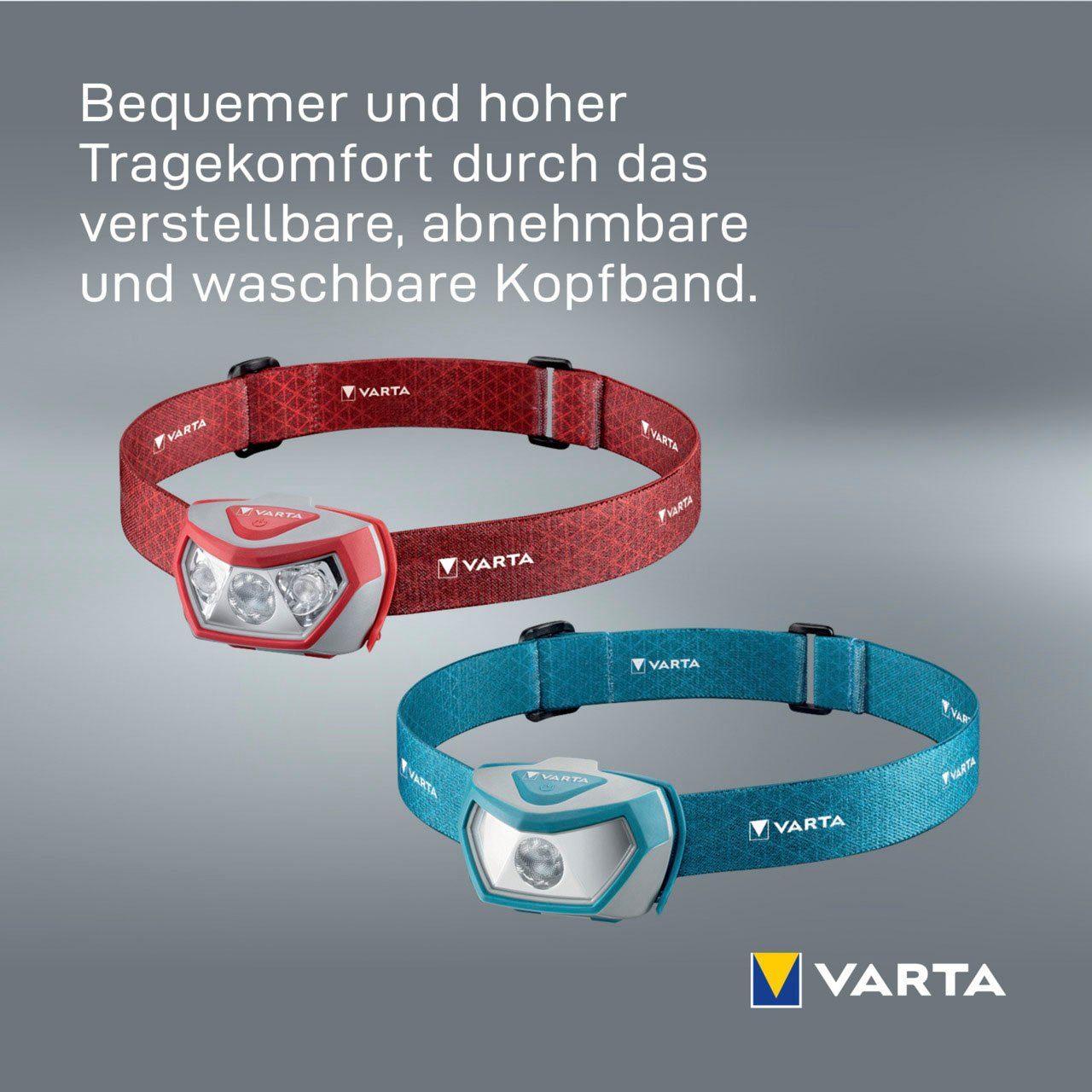 Batterien inkl. Sports Outdoor VARTA H20 Pro Kopflampe VARTA 3xAAA