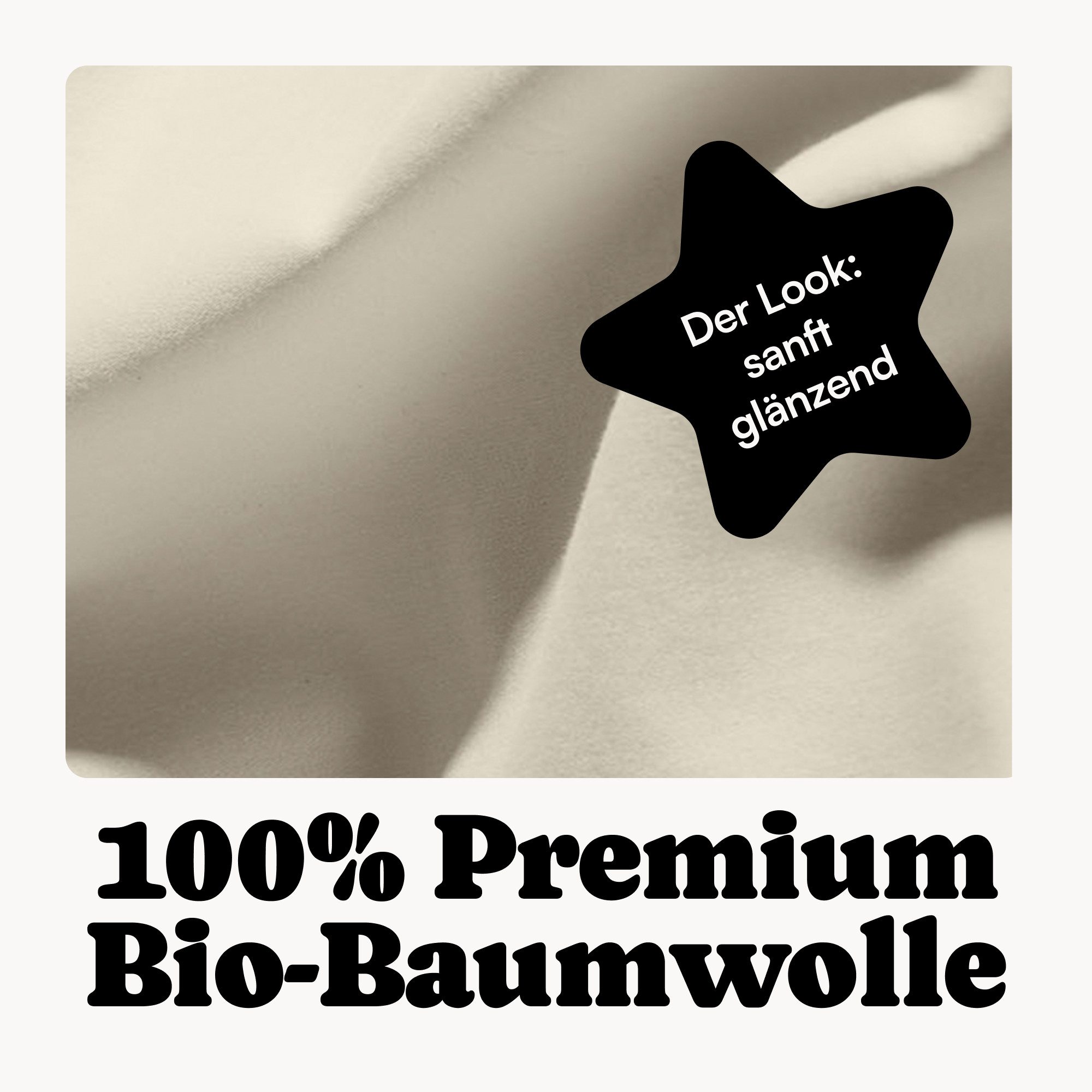 Seralino Seitenschläferkissenbezug Mako Satin Kissenbezug (100% Bio Baumwolle) weich, hautfreundlich, (2 Stück), Fairtrade/ GOTS zertifizierte uni Kissenhülle mit Reißverschluss