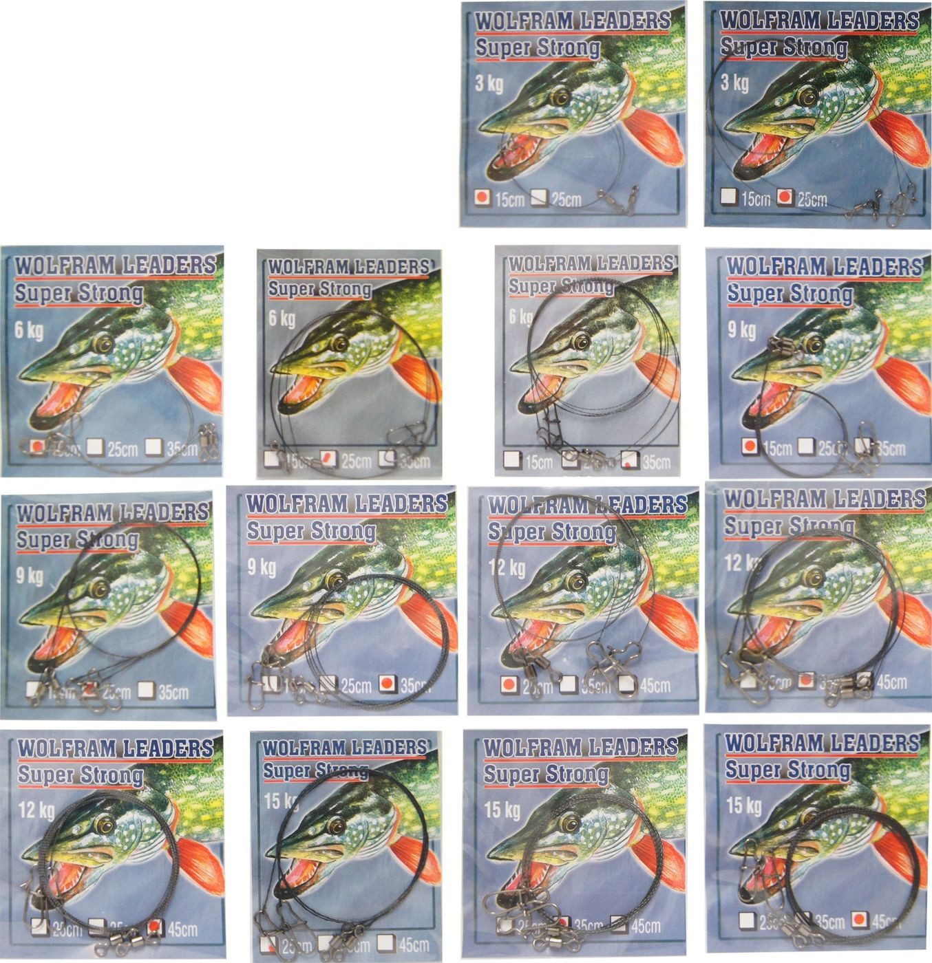 Robinson Vorfachschnur 2 Wolfram Vorfächer Stahlvorfach Spinnvorfächer, 25 m Länge, (1-St)