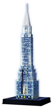 Ravensburger Puzzle Chrysler Building bei Nacht.Night Edition 3-D Puzzle 216 Teile, 216 Puzzleteile