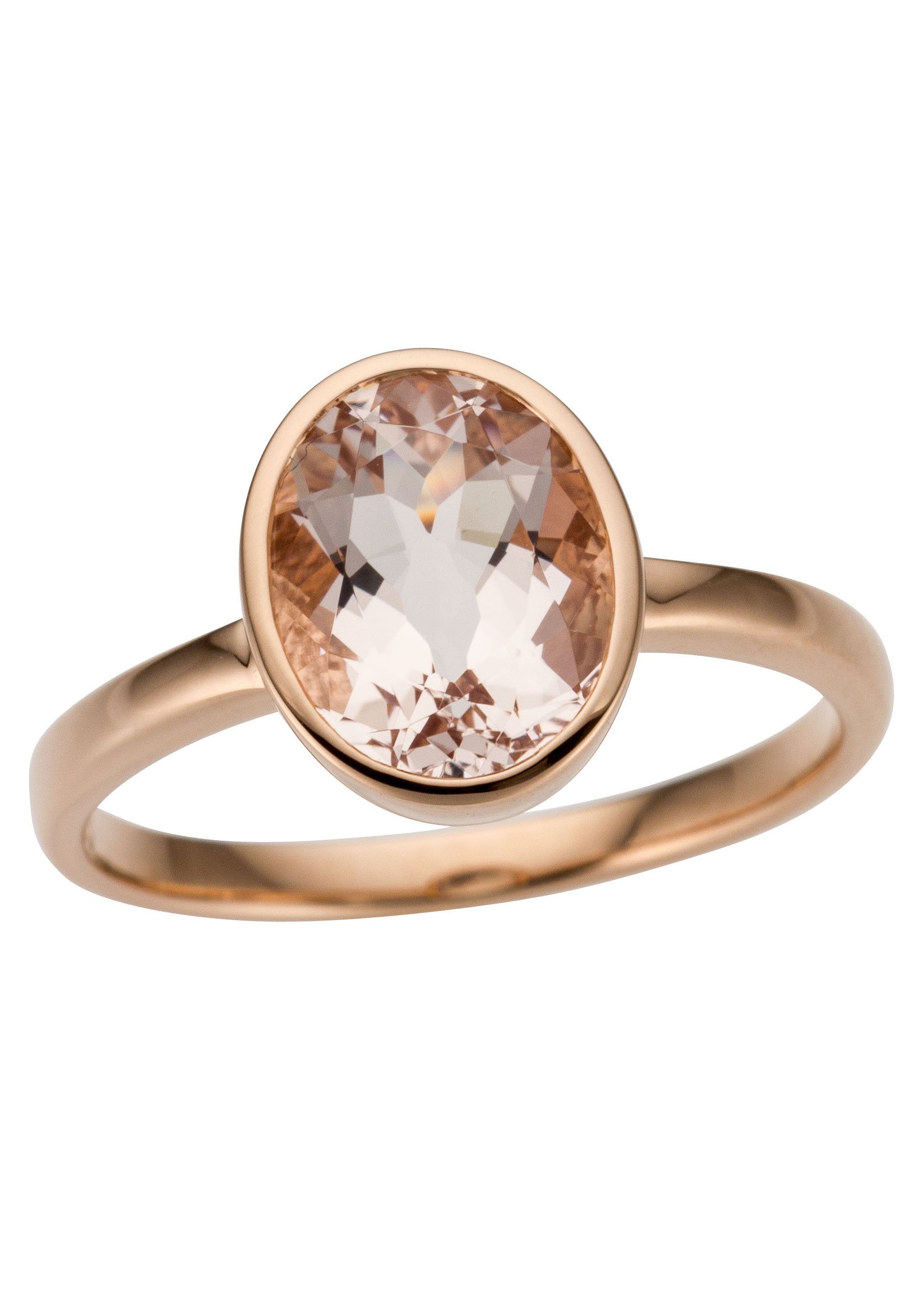 Firetti Goldring Schmuck Geschenk Gold 585 Damenring Goldring Edelstein Farbstein, mit Morganit