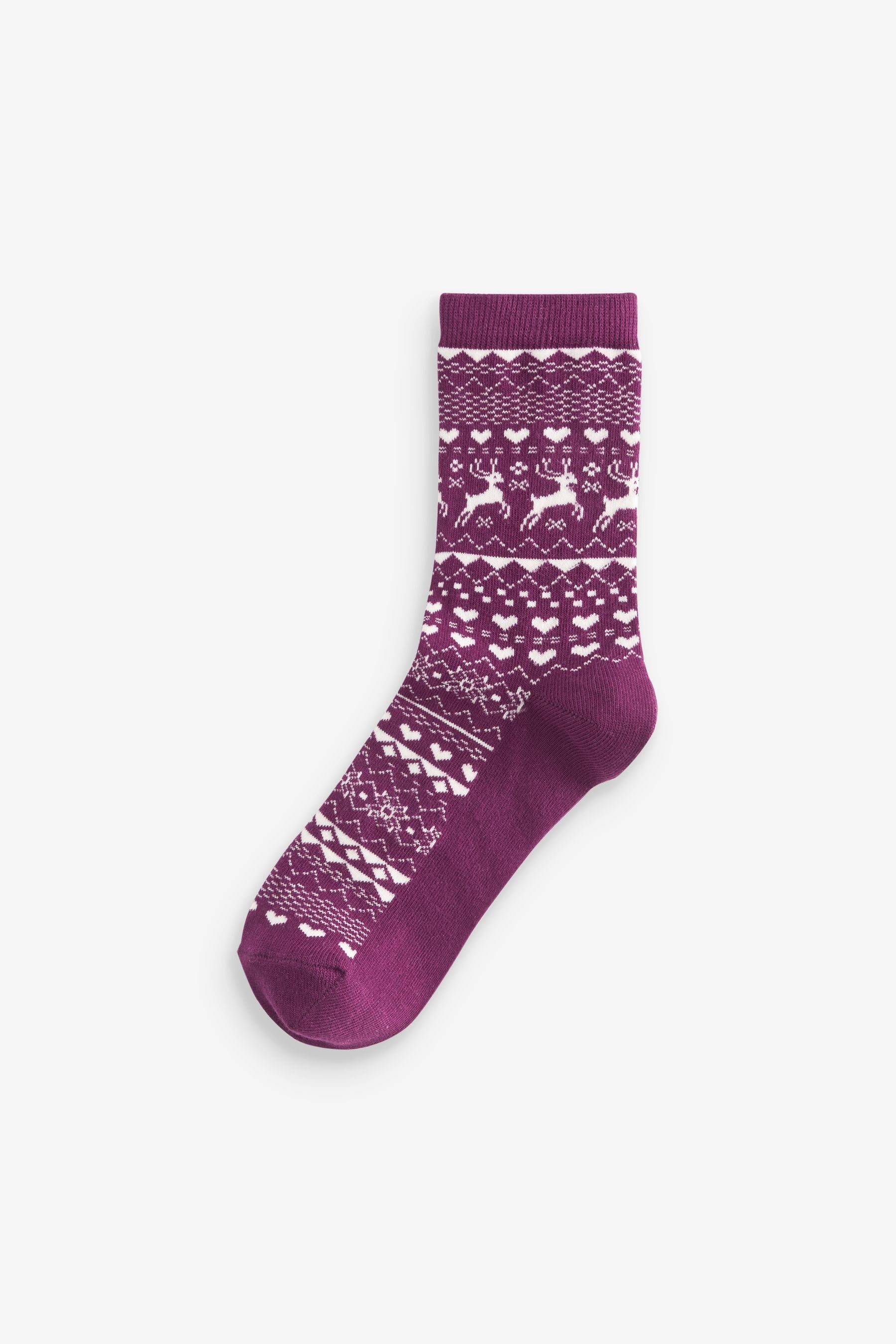 im Reindeer Kurzsocken Weihnachtssöckchen Fairisle 4er-Pack (1-Paar) Next