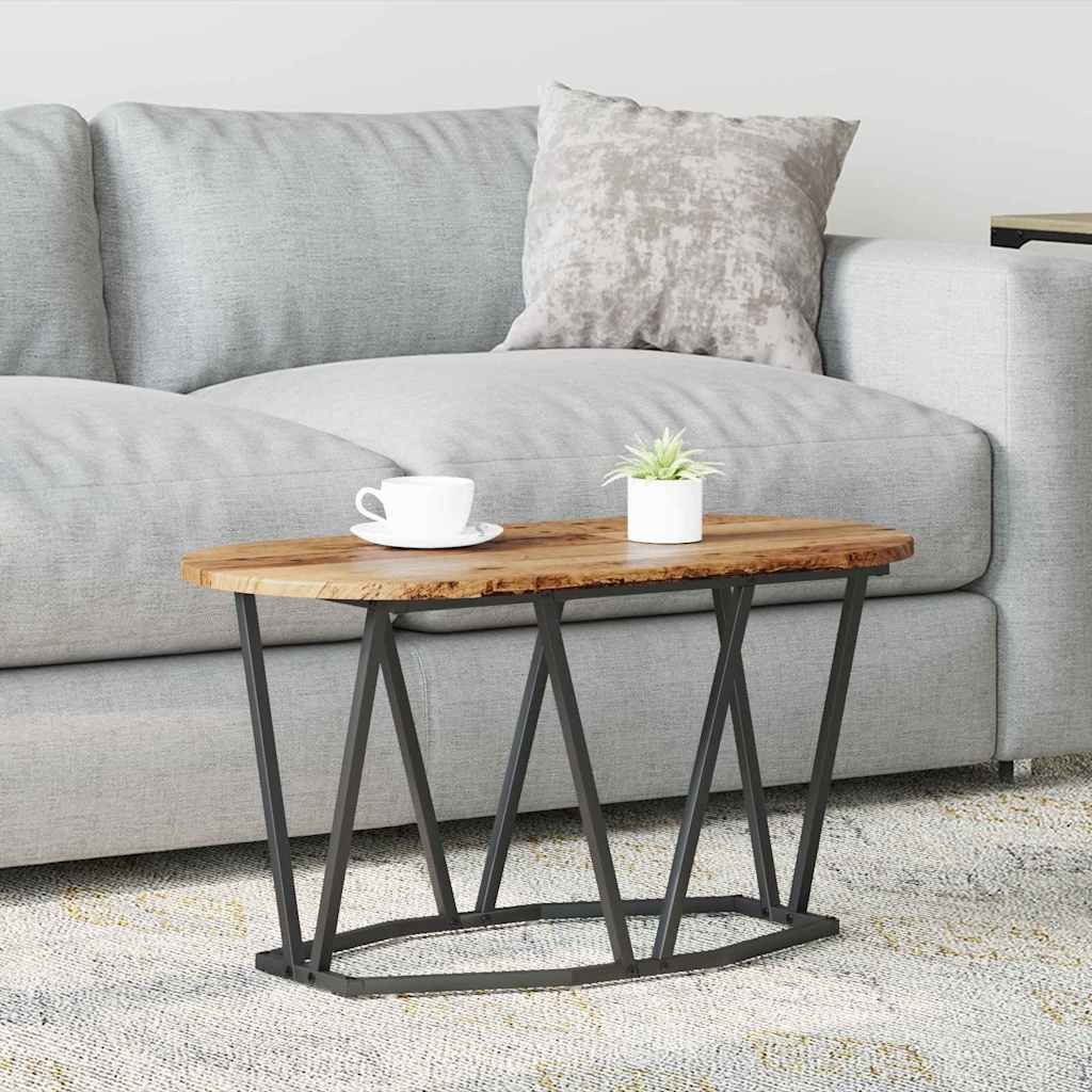 vidaXL Couchtisch Couchtisch Altholz 80 x 40 x 40.5 cm Sperrholz und Metall (1-St)