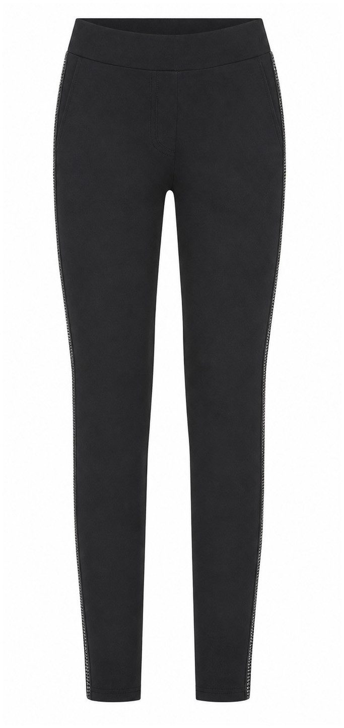 Leggings mit glitzernden Seitenzierstreifen und Ziernähten