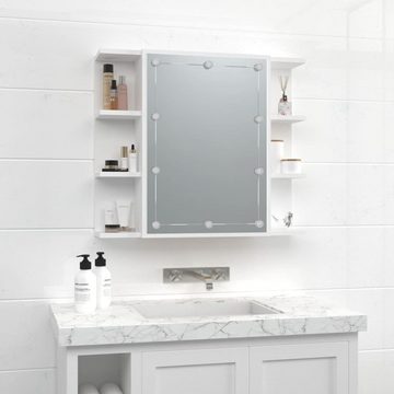 vidaXL Spiegel Spiegelschrank mit LED Weiß 70x16,5x60 cm