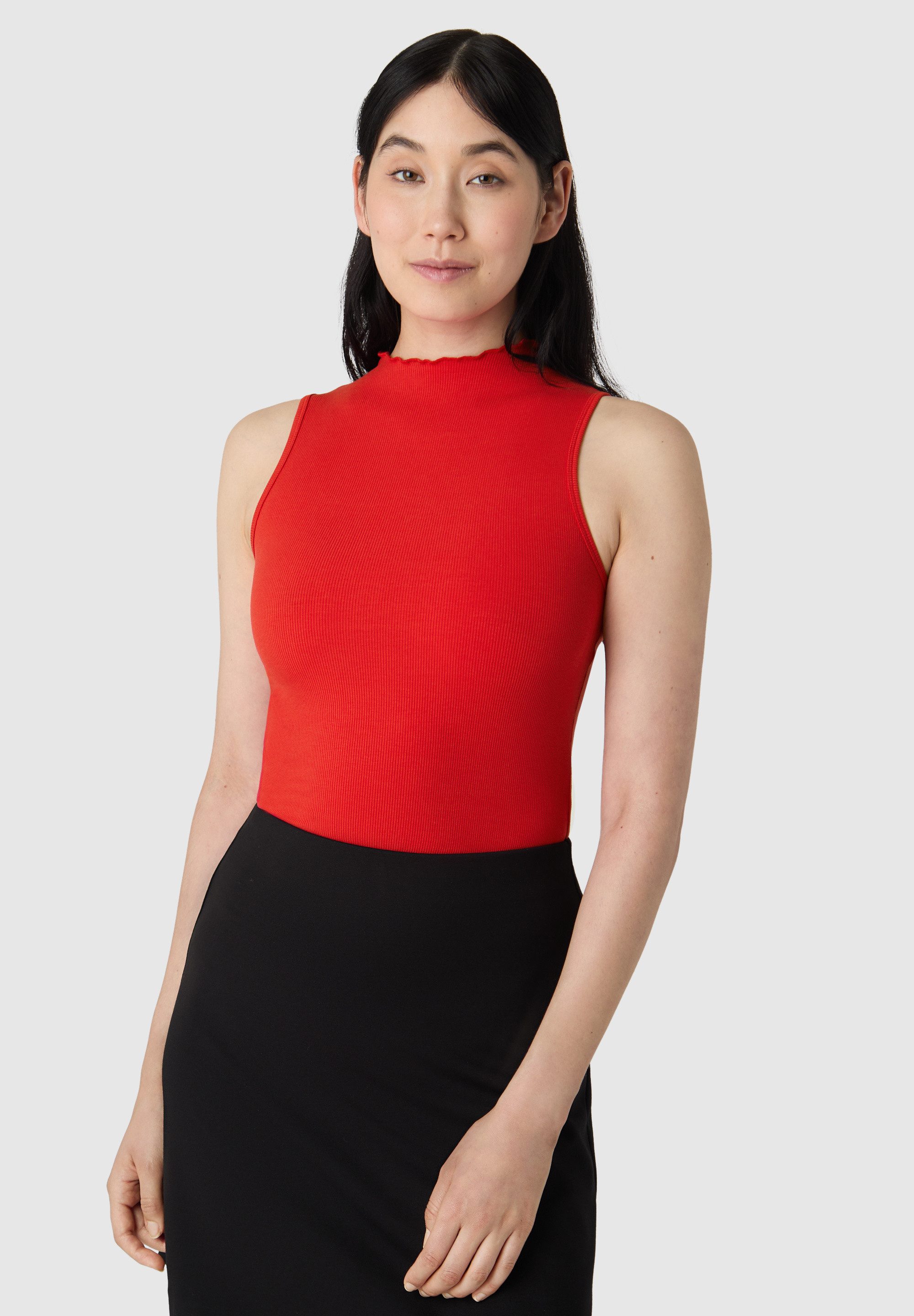 Les Lunes Kurzarmbody JUUNO Bodysuit Rib Lettuce Hem Figurbetont, Druckknöpfe, Wellensaum, gerippt