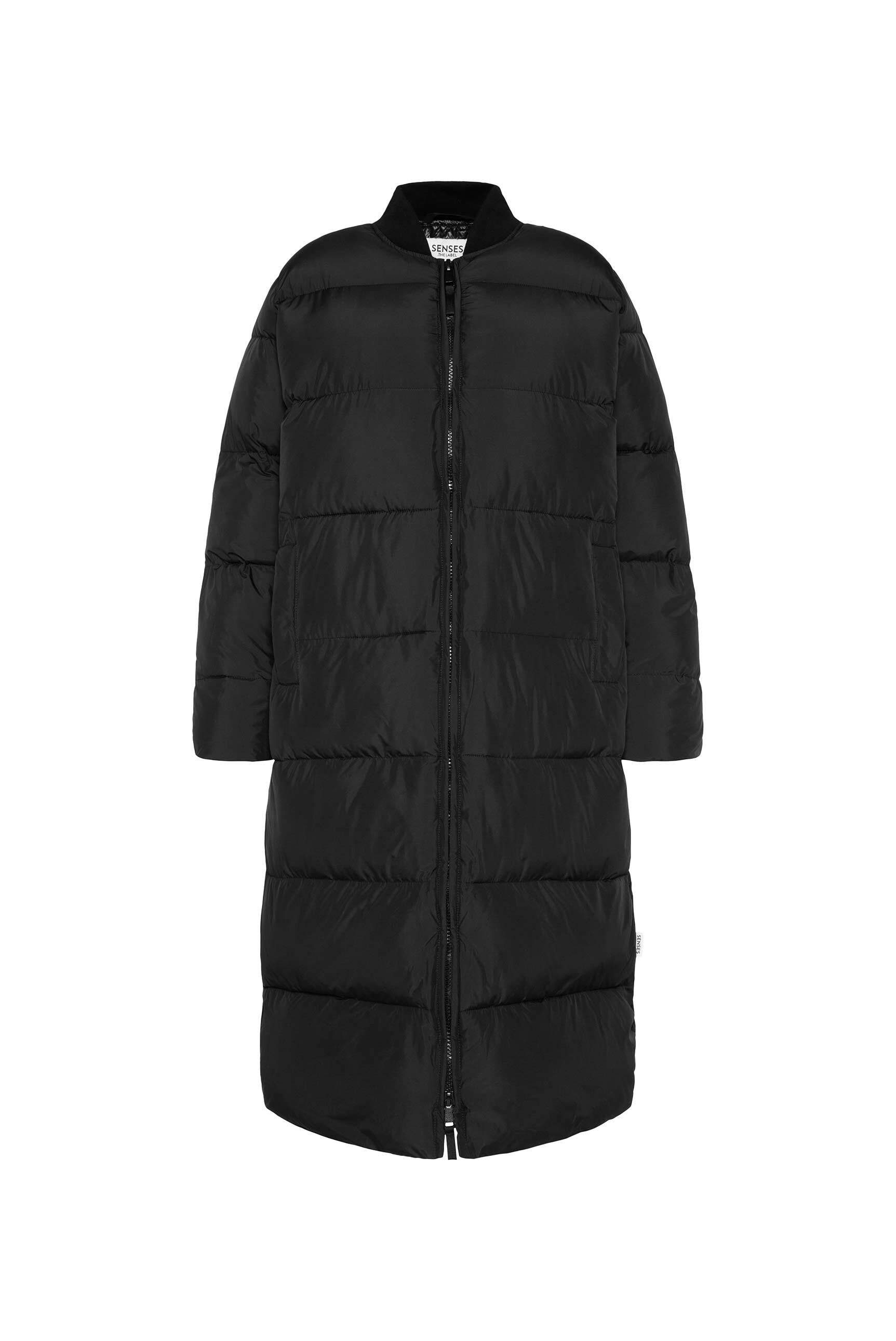 SENSES.THE LABEL Langjacke mit Zwei-Wege-Reißverschluss