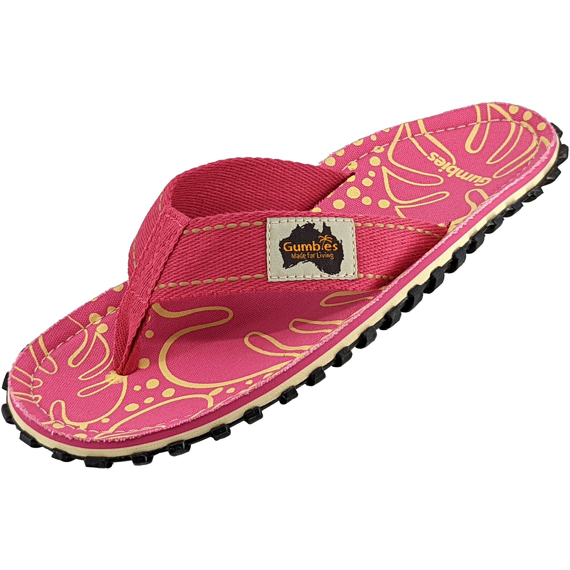 Gumbies Original pink farbenfrohen Designs« T-Strap-Zehentrenner 2248 aus Pink tropics recycelten Materialien Tropical in »in