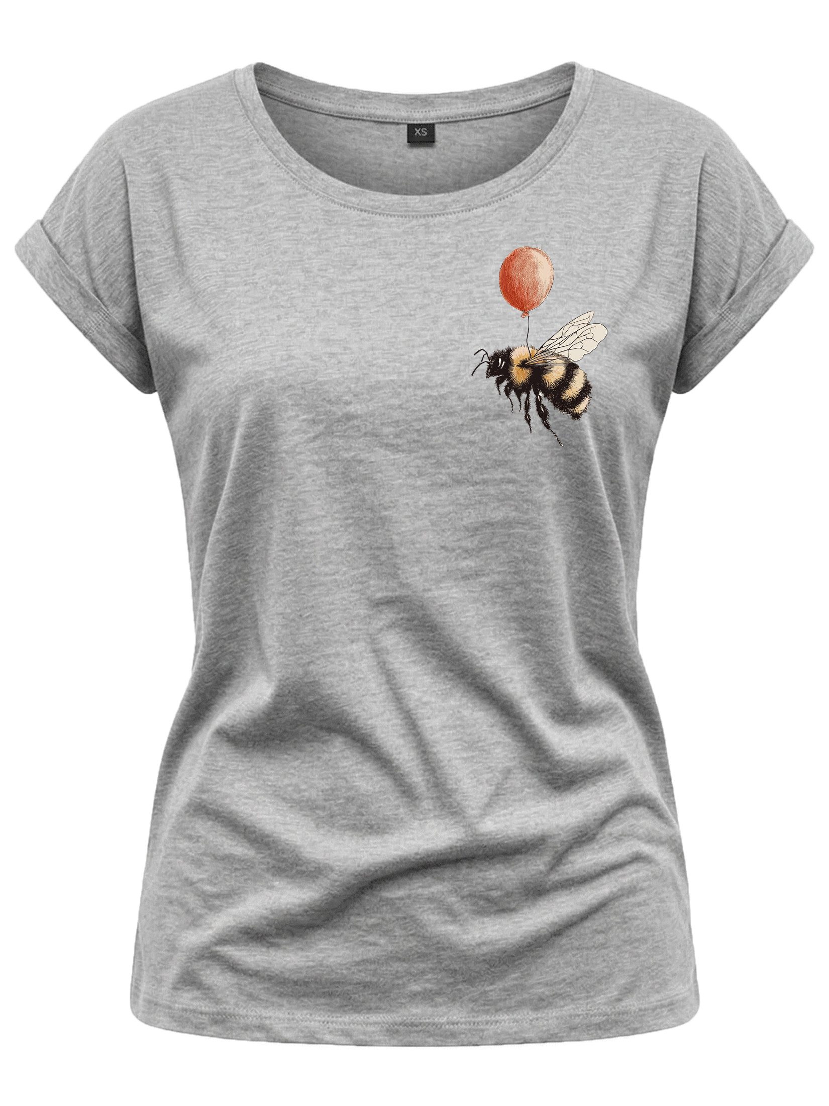 T-Shirt Damen-Top mit kleinem Hummel-Print – lustiges, freches Sommer-Motiv