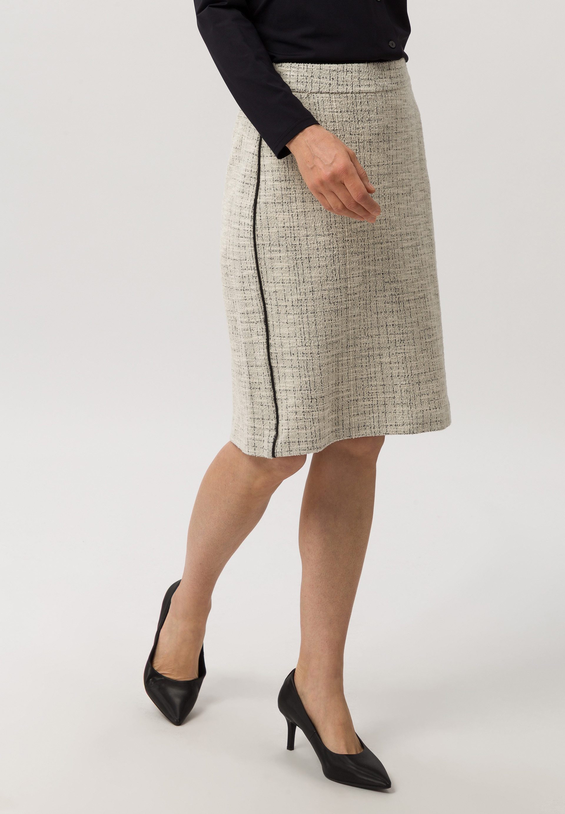 FRANK WALDER Bleistiftrock mit Kontrastpiping günstig online kaufen