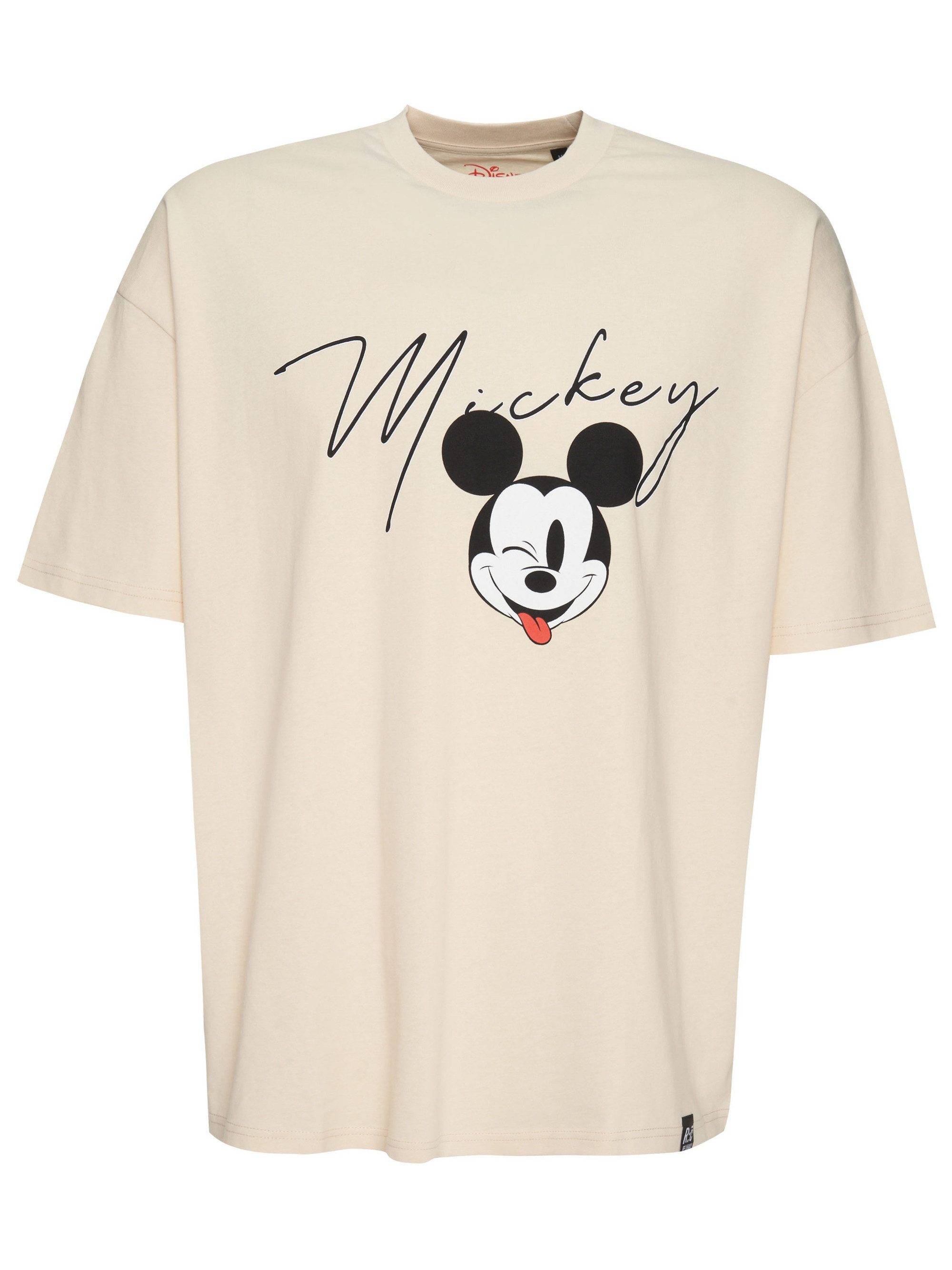 Recovered T-Shirt Disney Mickey Signature mit coolem Mickey Mouse-Print