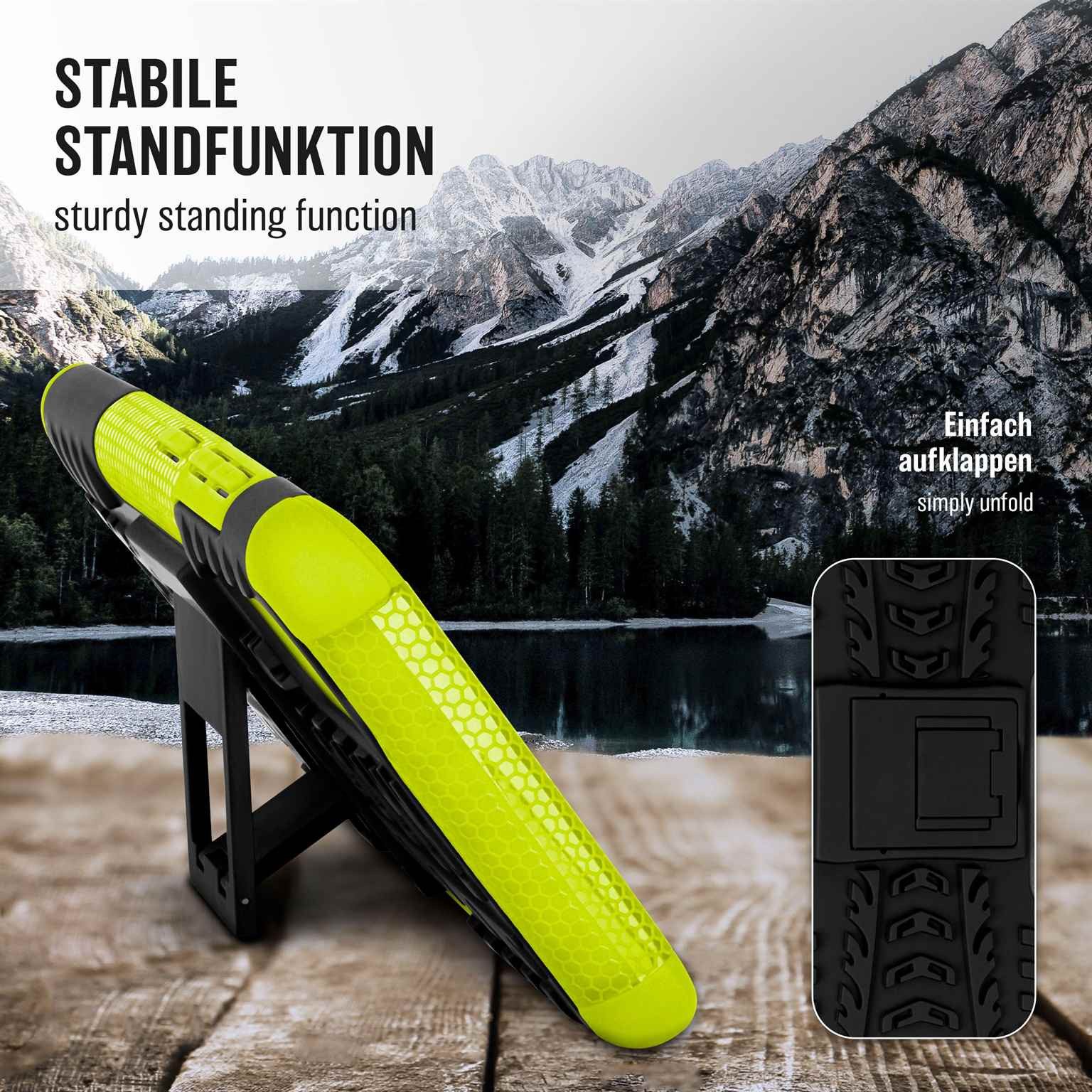 ONEFLOW Handyhülle ONEFLOW® Tank Case für Samsung Galaxy S21 Plus, Panzerhülle Dual-Layer, Robuste Hülle mit Ständer Outdoor Schutzhülle