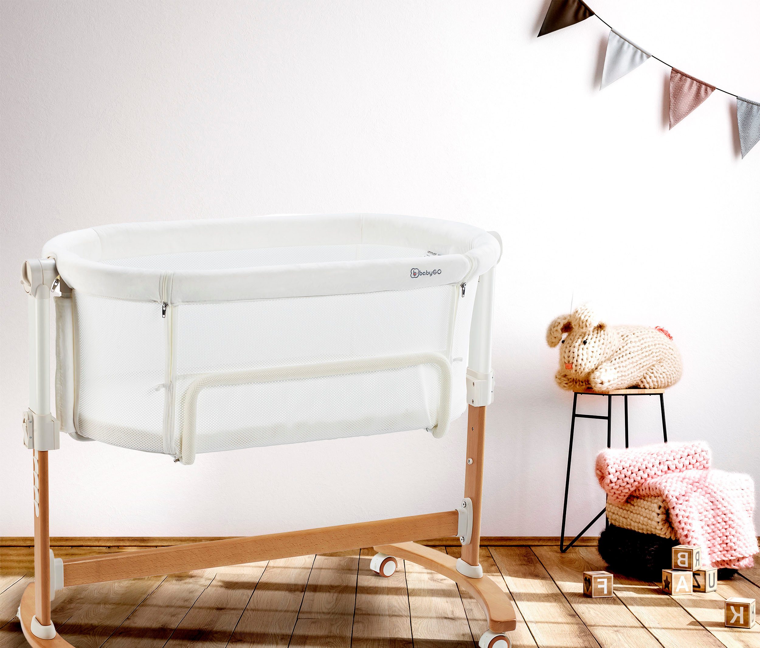BabyGo Beistellbett Amila, beige white, mit günstig online kaufen