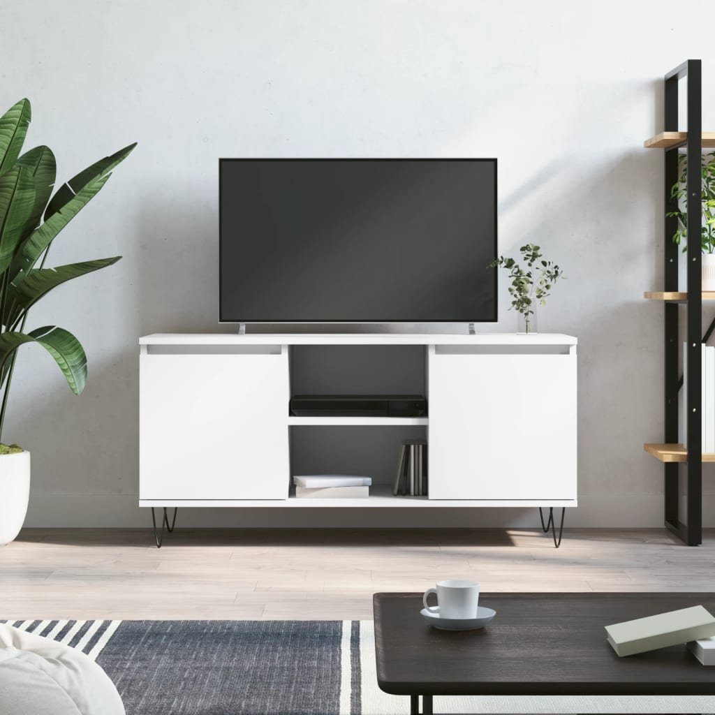 furnicato TV-Schrank Weiß 104x35x50 cm Holzwerkstoff