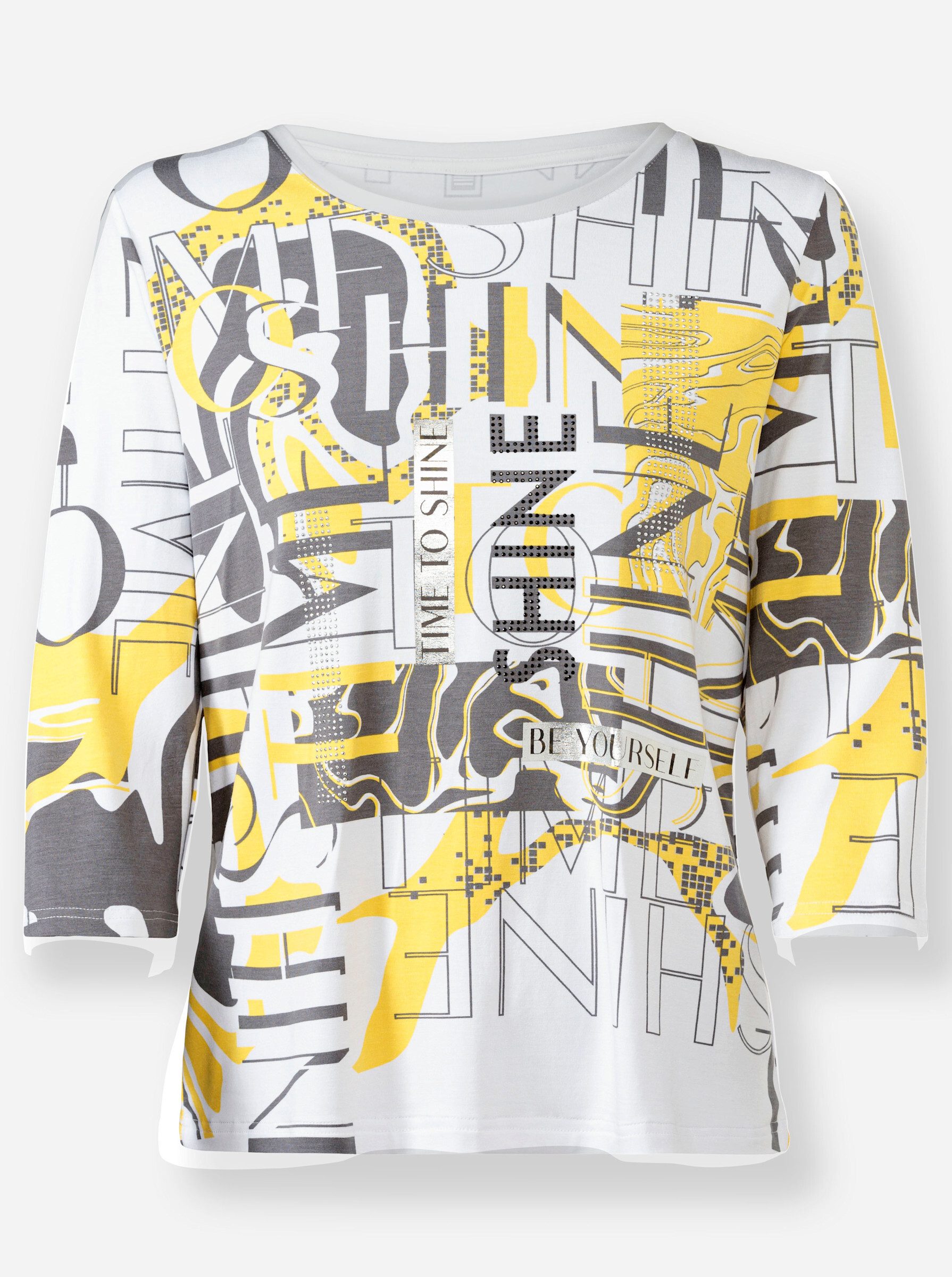 T-Shirt Druck-Shirt 3/4-Arm