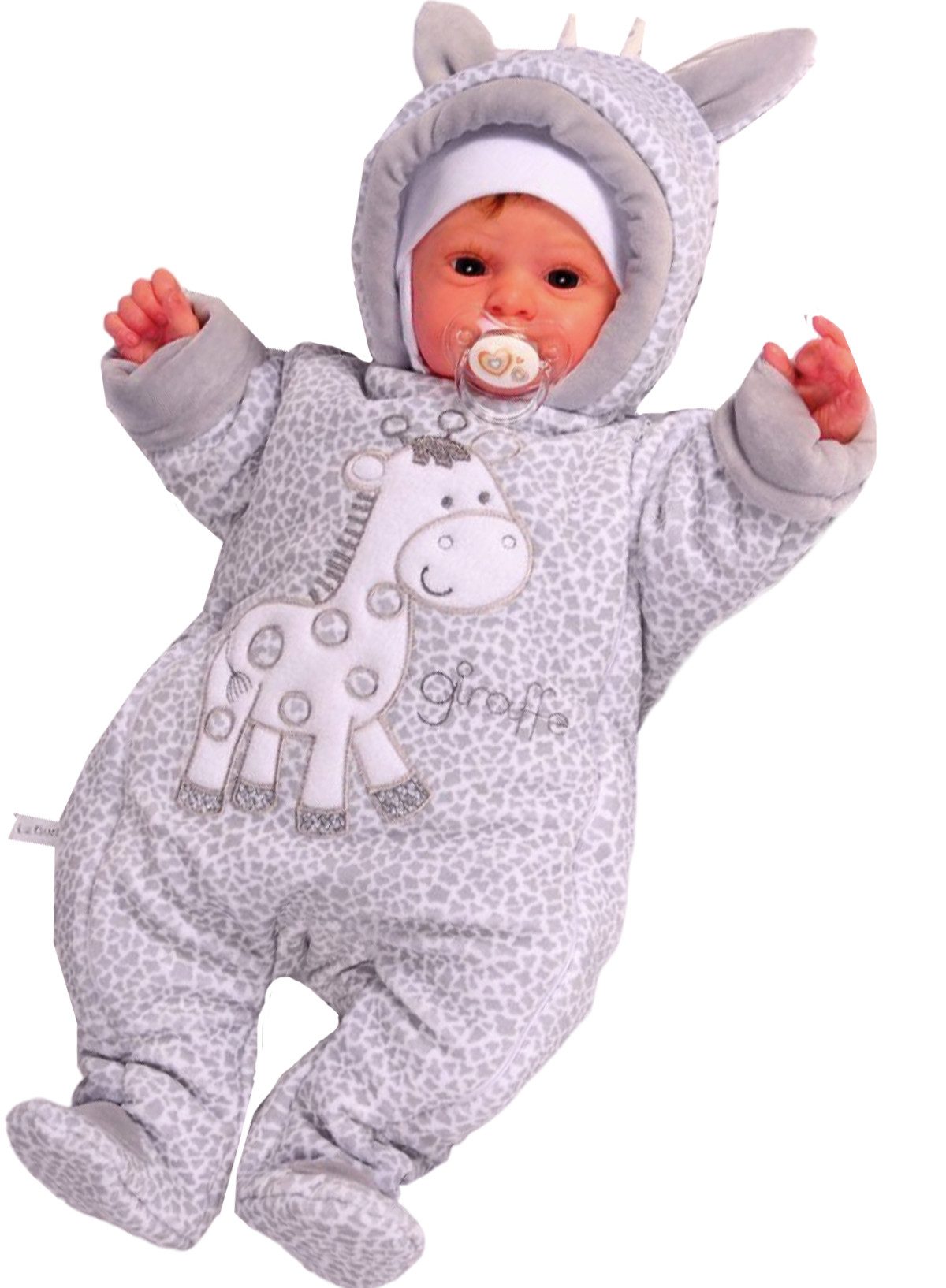 La Bortini Overall Baby Wagenanzug Nickioverall Overall Schneeanzug kuschelig weich, warm, 44 50 56 62 68 74