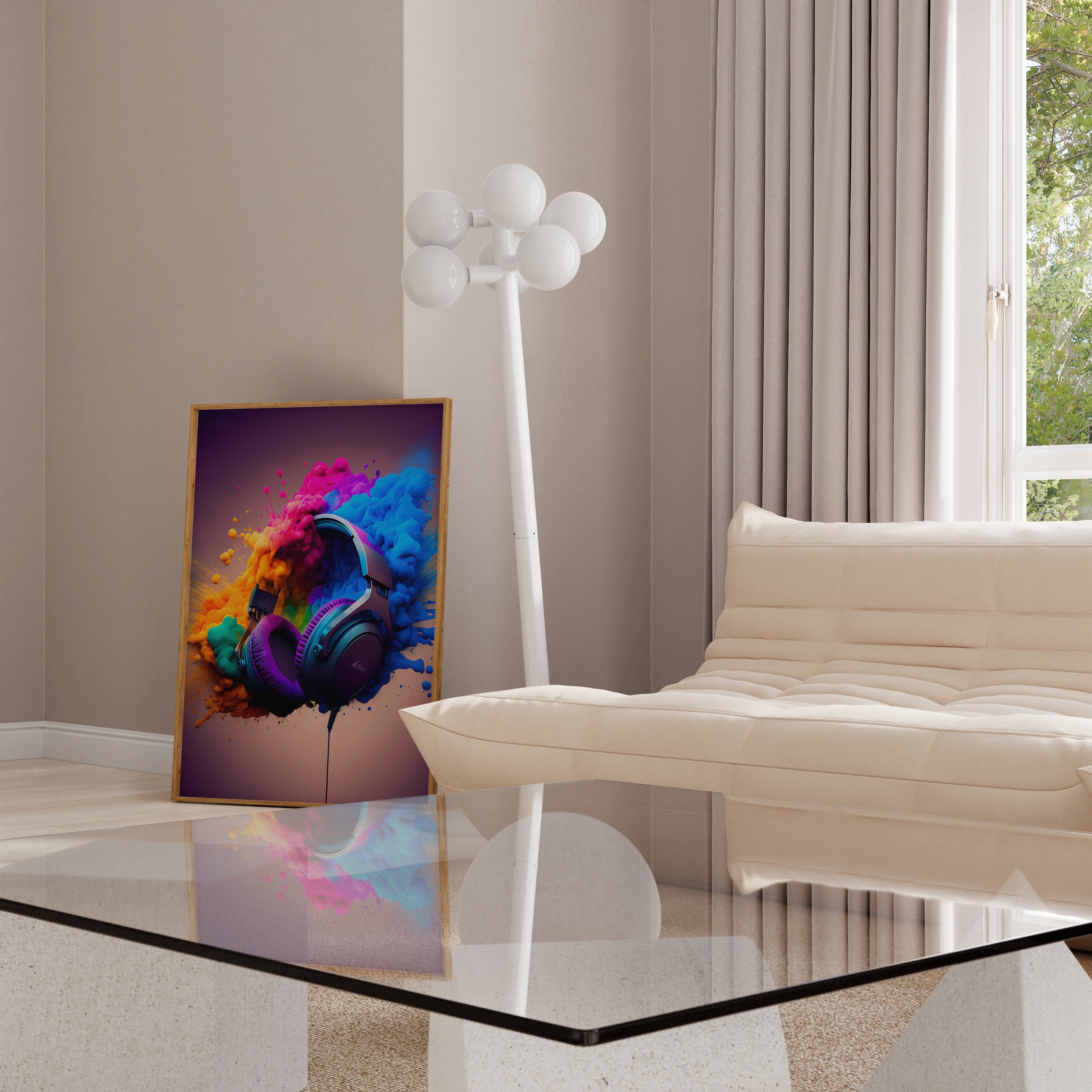 JUSTGOODMOOD Poster Premium ® Gamer Kopfhörer · Multifarben · ohne Rahmen – Bild 5 von 5