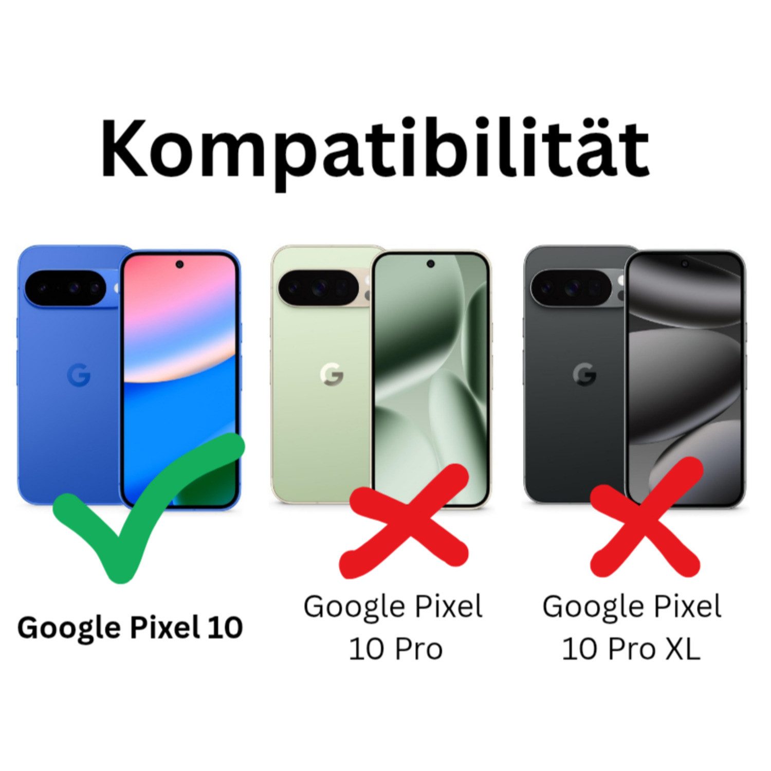 CLM-Tech Handyhülle Transparent für Google Pixel 10 / 10 Pro / 10 Pro XL, TPU Gummi, Kratzfest, stoßsicher, schmutzabweisend