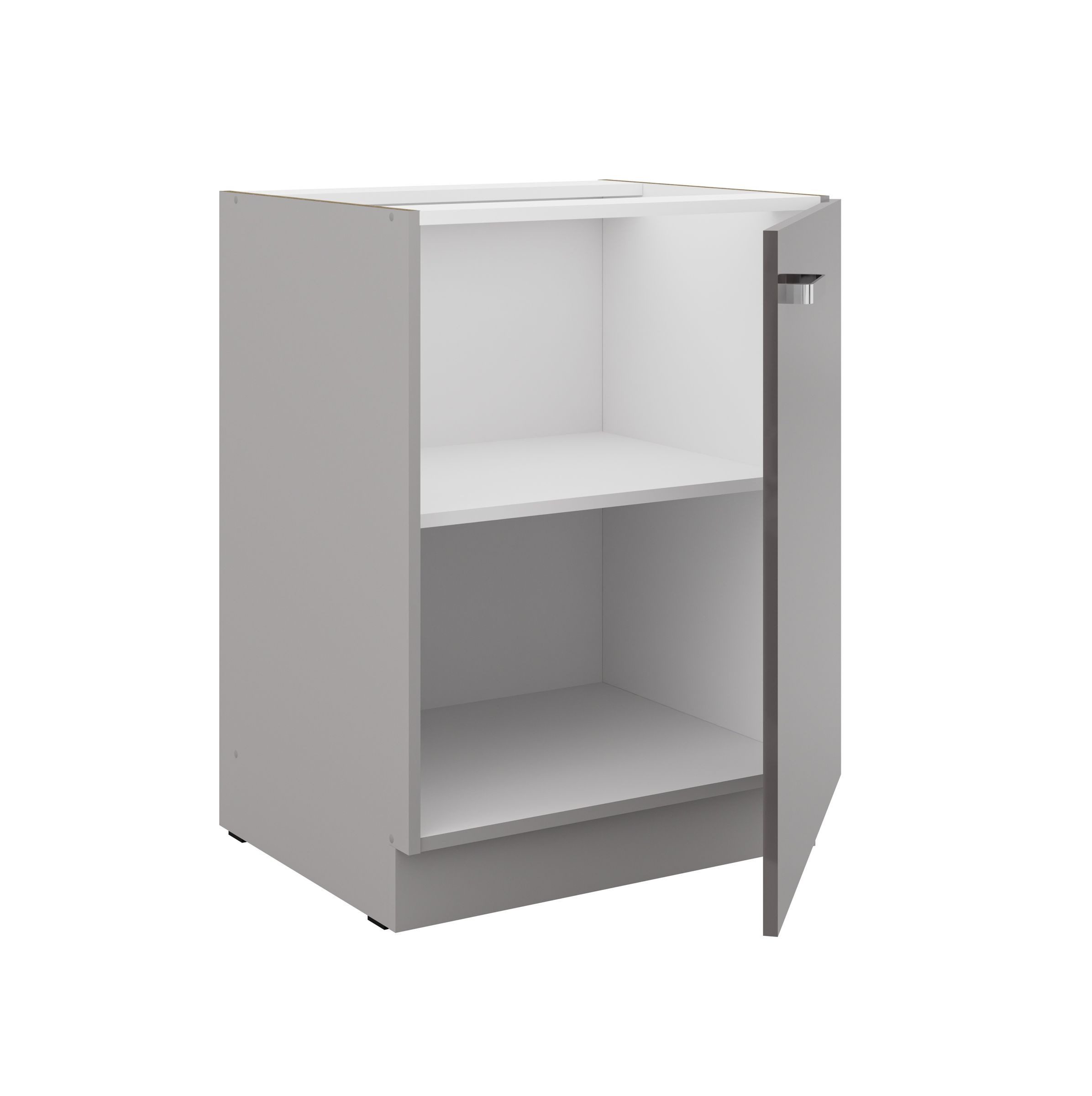 Küchen-Preisbombe Unterschrank 60 cm Küche Bianca Grey Grau Hochglanz Küche günstig online kaufen