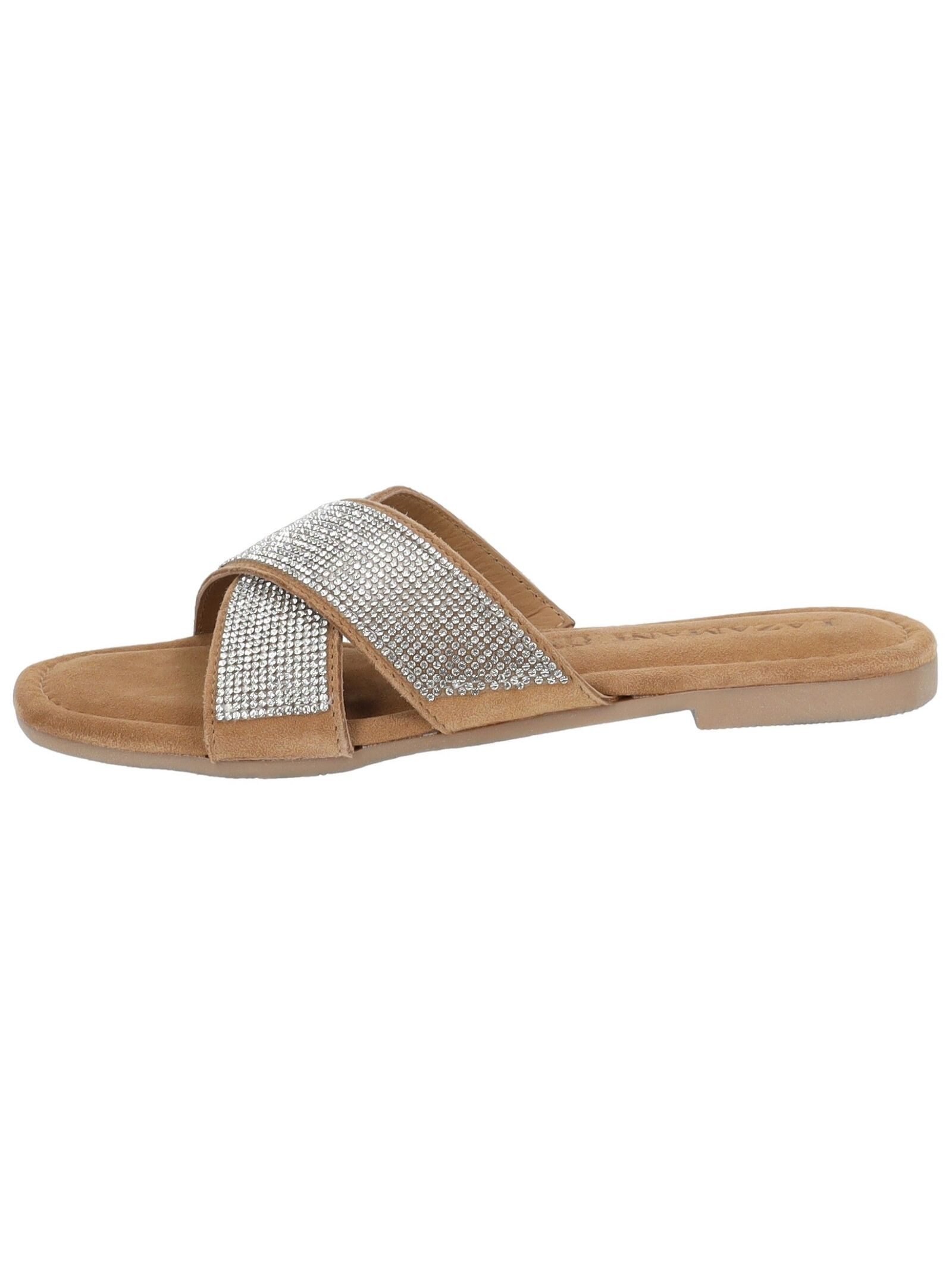 Lazamani Pantoletten Veloursleder/Textil Pantolette günstig online kaufen
