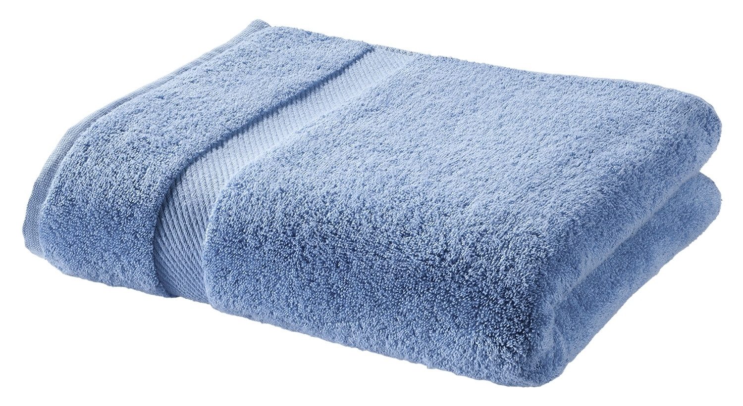 Duschtuch MICRO, 70 x 140 cm, Blau, Baumwolle, (1-St), Waschbar bis 60 °C, Trocknergeeignet