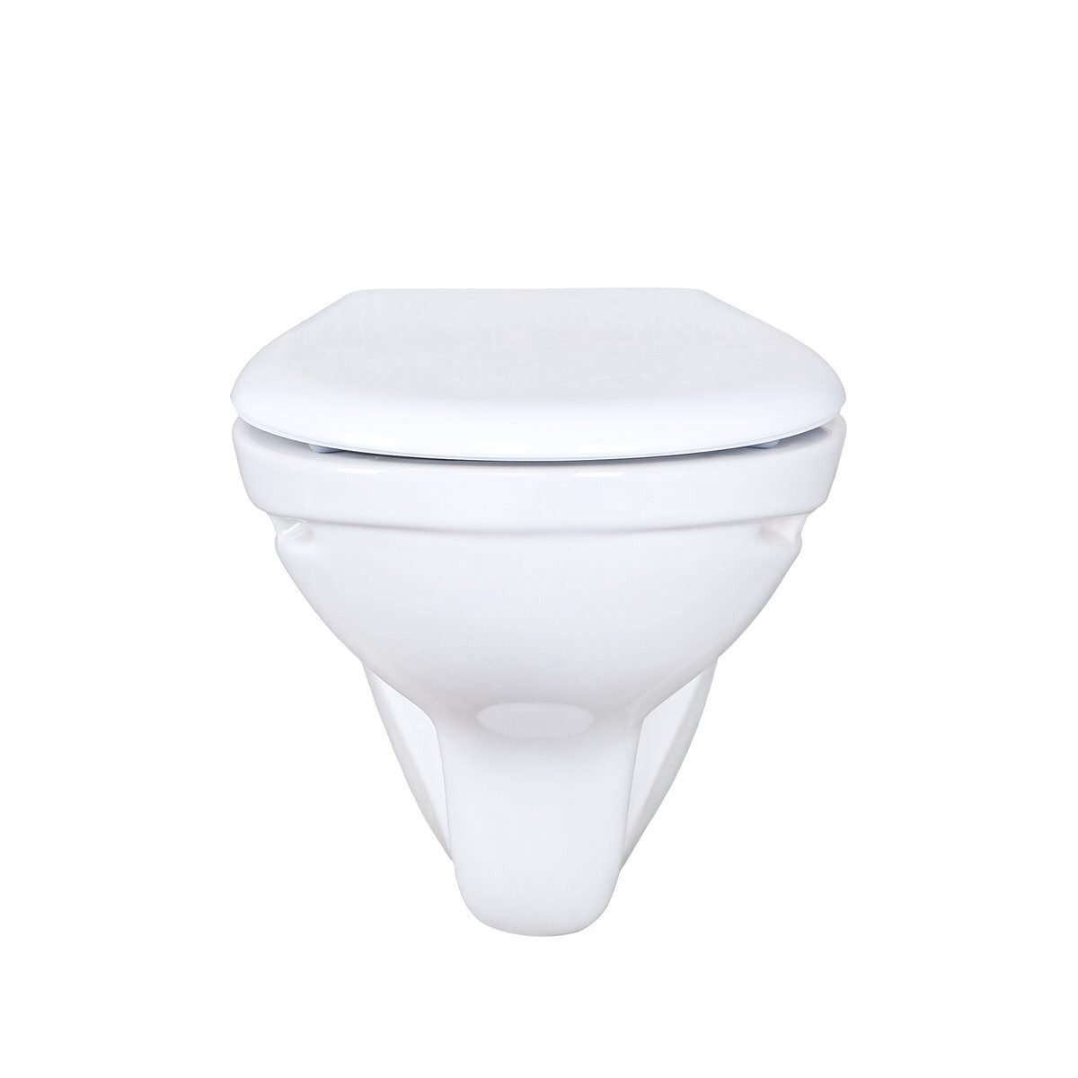 Belvit Tiefspül-WC BV-HW6001+AL0303, Belvit Wand Hänge WC Abgang Wand Waagerecht mit Softclose Deckel – Bild 2 von 5