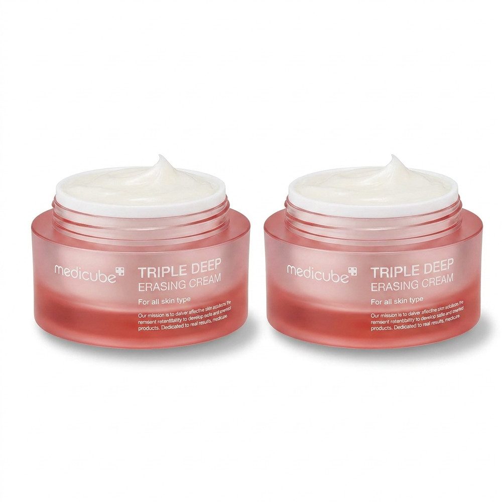 Medicube Gesichtsserum Medicube Triple Collagen Cream 2er Set, Praktisches Vorrats-Set mit zwei Pflegecremes
