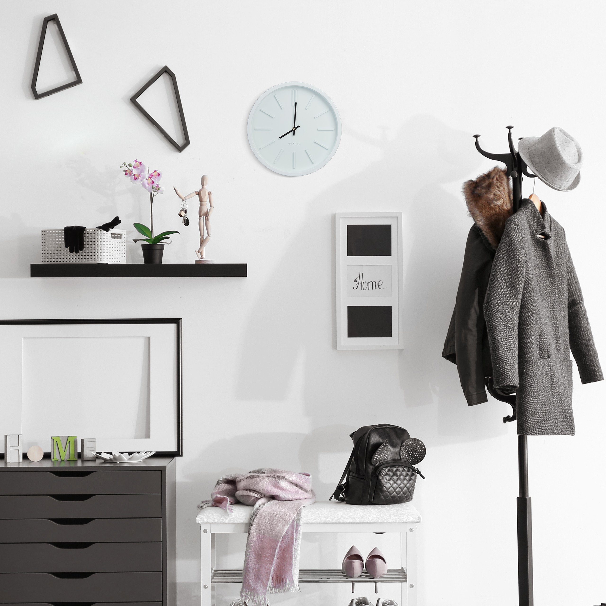 relaxdays Wanduhr mod (weiß) günstig online kaufen