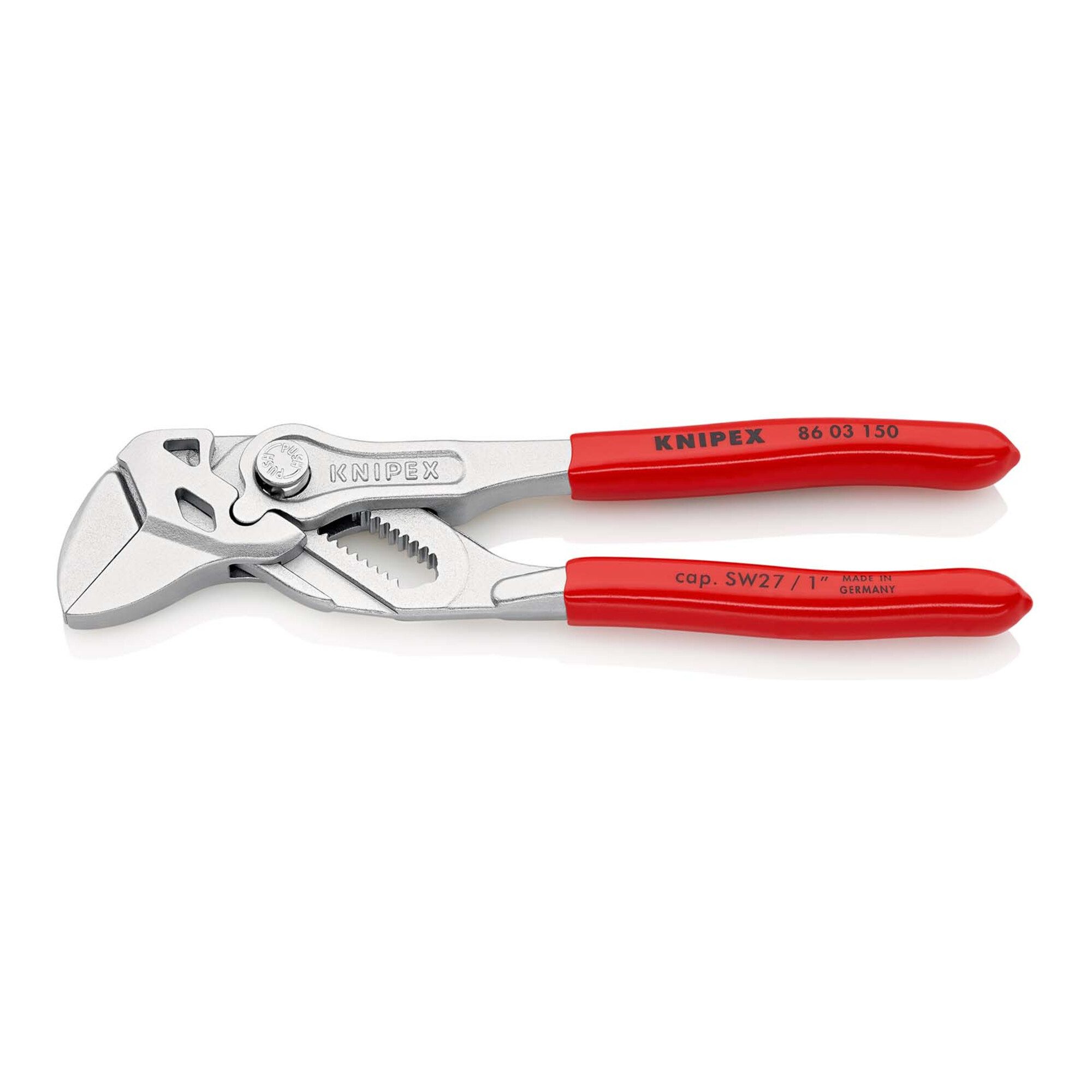 Knipex Wasserpumpenzange KNIPEX 86 03 150 Zangenschlüssel Zange und Schraubenschlüssel in einem