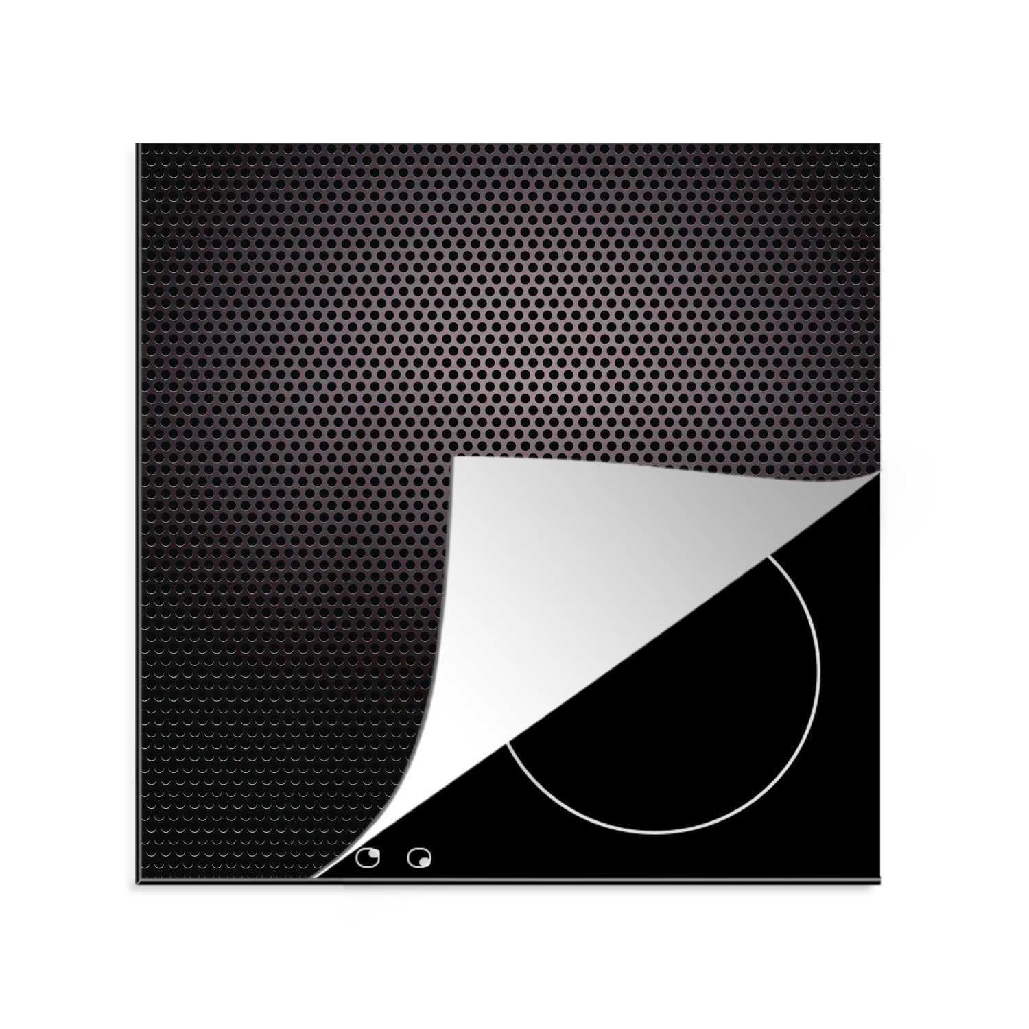 Eisen, abstrakter Hintergrund cm, küche MuchoWow für Ceranfeldabdeckung, (1 Arbeitsplatte Vinyl, Herdblende-/Abdeckplatte Ein aus tlg), 78x78