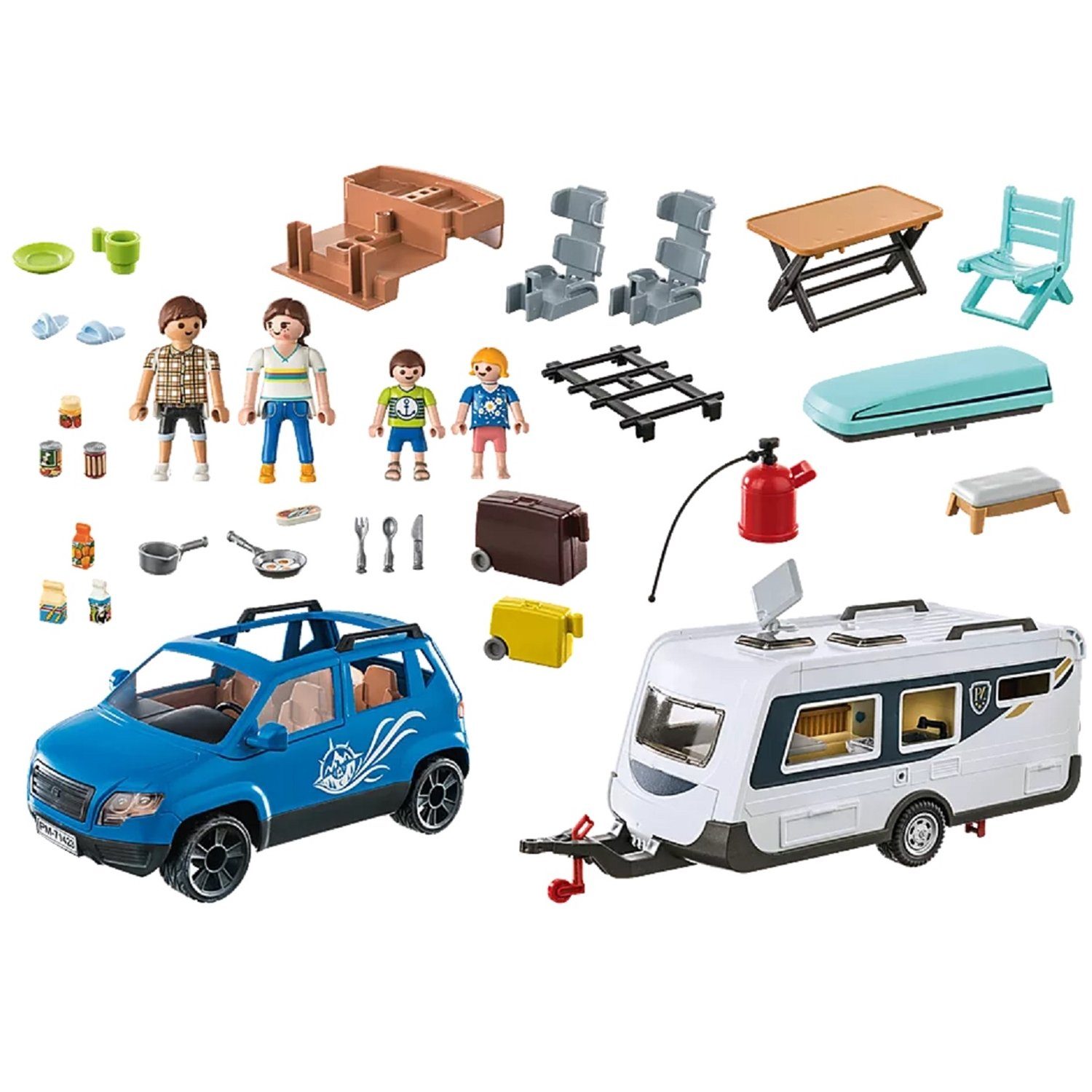 Playmobil® 71423 Wohnwagen mit Auto Konstruktions-Spielset günstig online kaufen
