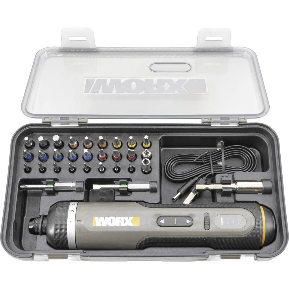 Worx Akku-Schrauber WX242 Akku-Schrauber 4 V 2.0 Ah Li-Ion inkl. Koffer, inkl. Koffer