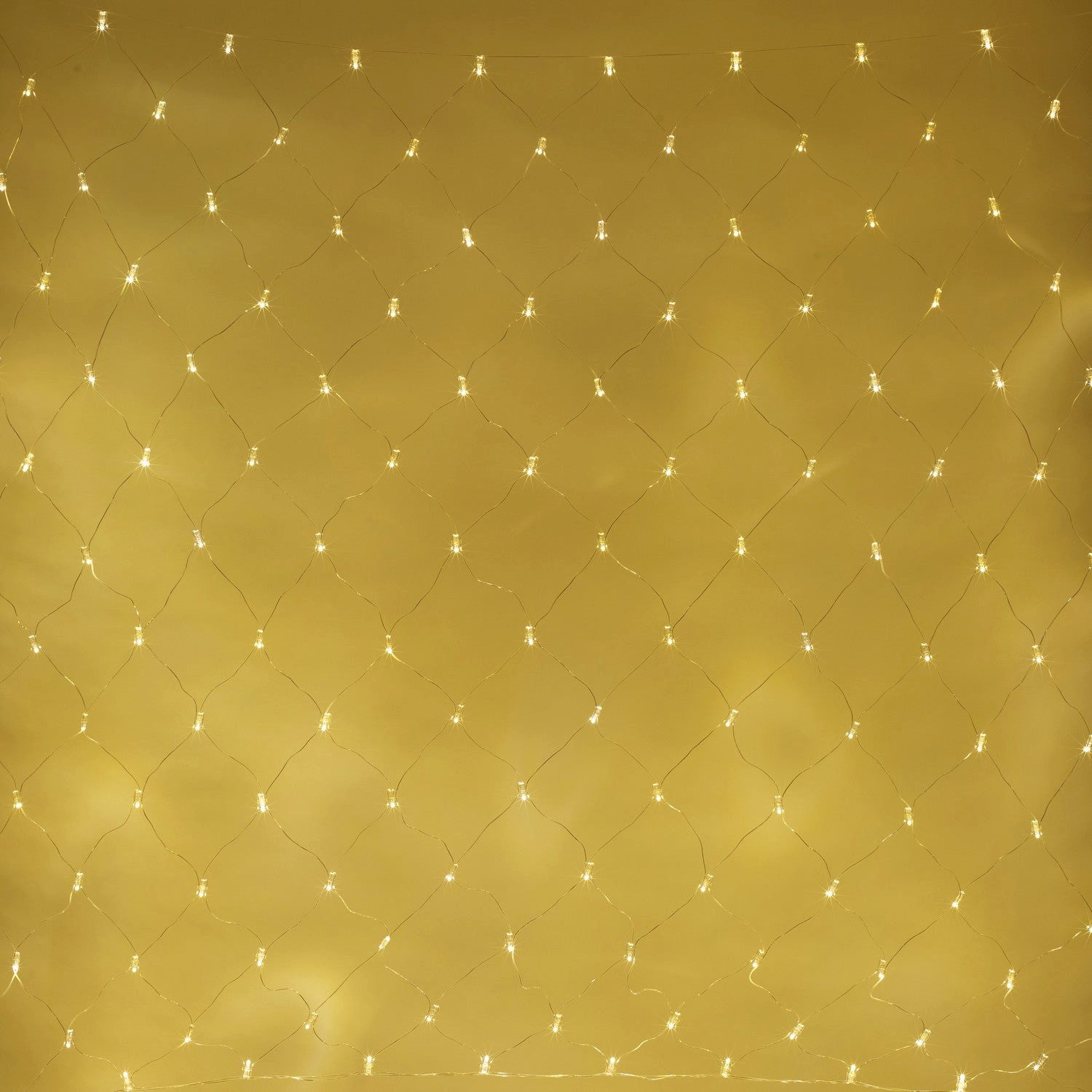 Lights4fun LED-Lichternetz Core Connect 2m x 2m 140er LED Lichternetz warmweiß koppelbar transpar