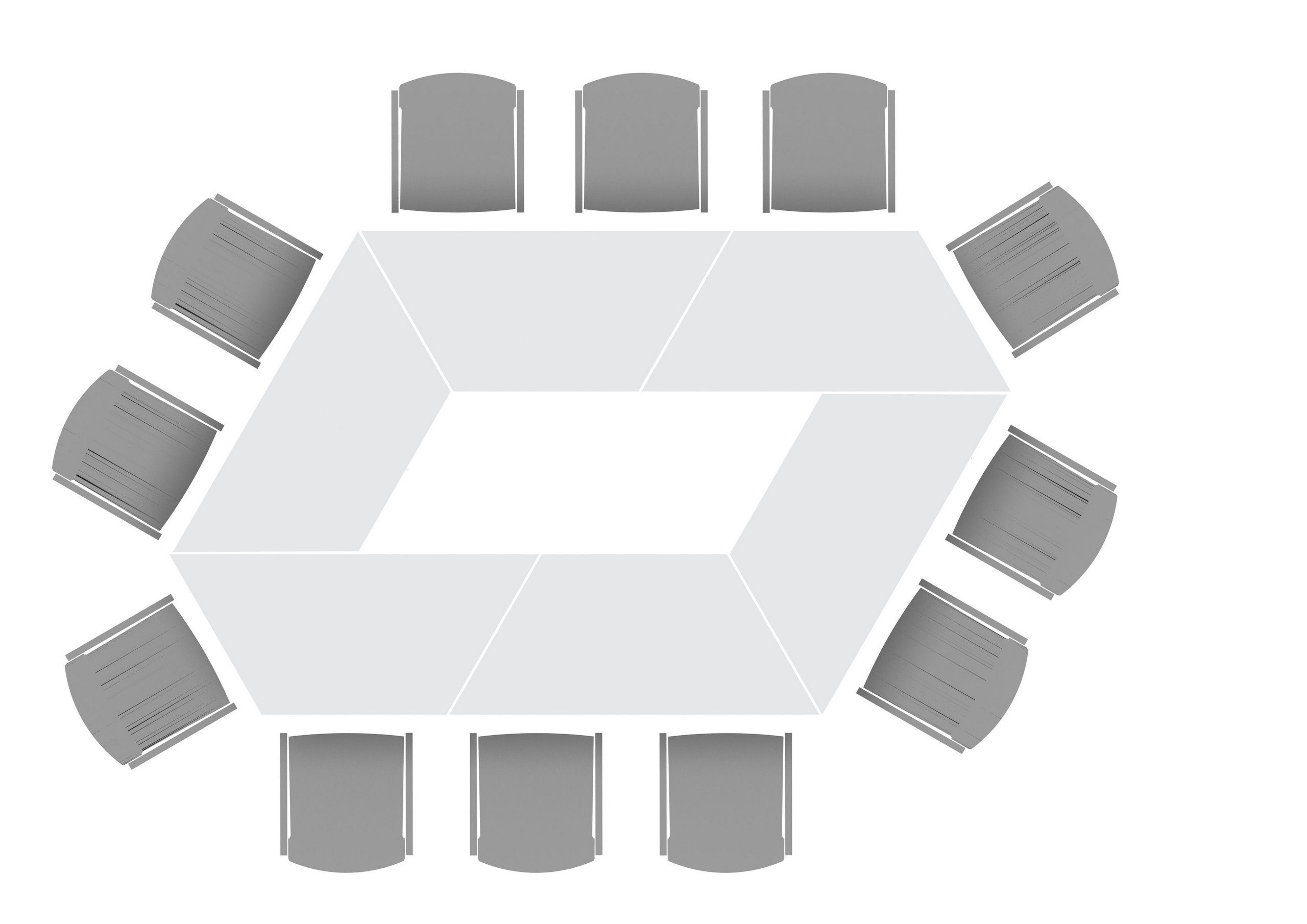 Vierkantrohr Konferenztisch Weiß - Dekor: Serie-D, 160x80 Gestell: schwarz Rechteck: cm - bümö Besprechungstisch