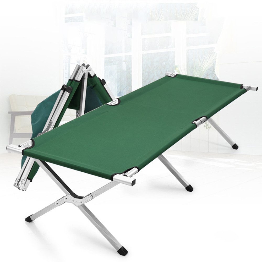 JEOBEST Feldbett Campingbett Klappbett Campingliege Gästebett aus Aluminium (1-St., Campingliege) Perfekt für Garten, Zelten, Wanderung