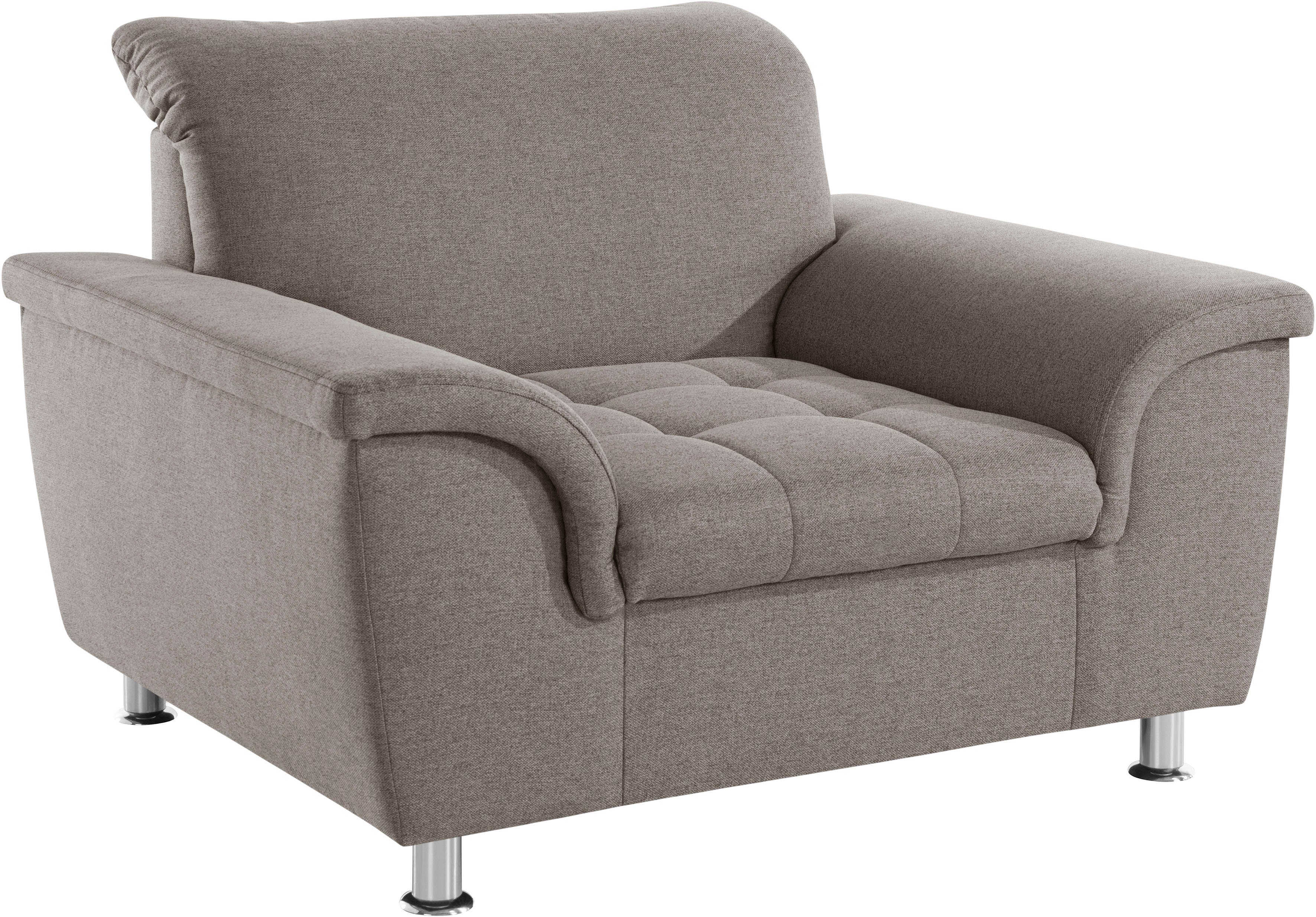 DOMO collection Sessel Franzi, zeitlos und elegant, moderne Sitzheftung, wahlweise mit Kopfteilverstellung