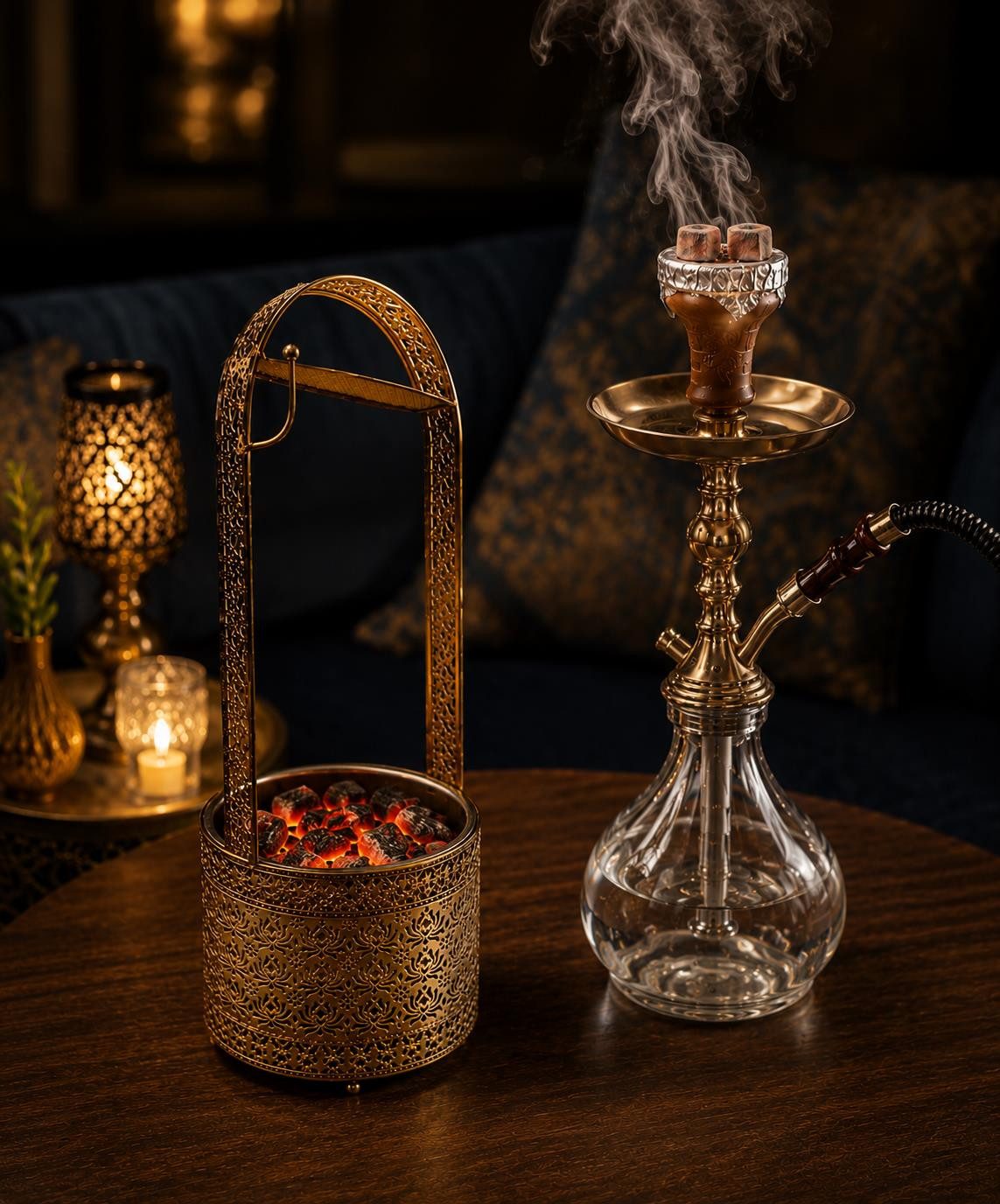 BAYLI Kohlekorb Bayli Shisha Kohlebehälter mit [Gratis] Kohlezange, 52,5 cm Kohlekorb