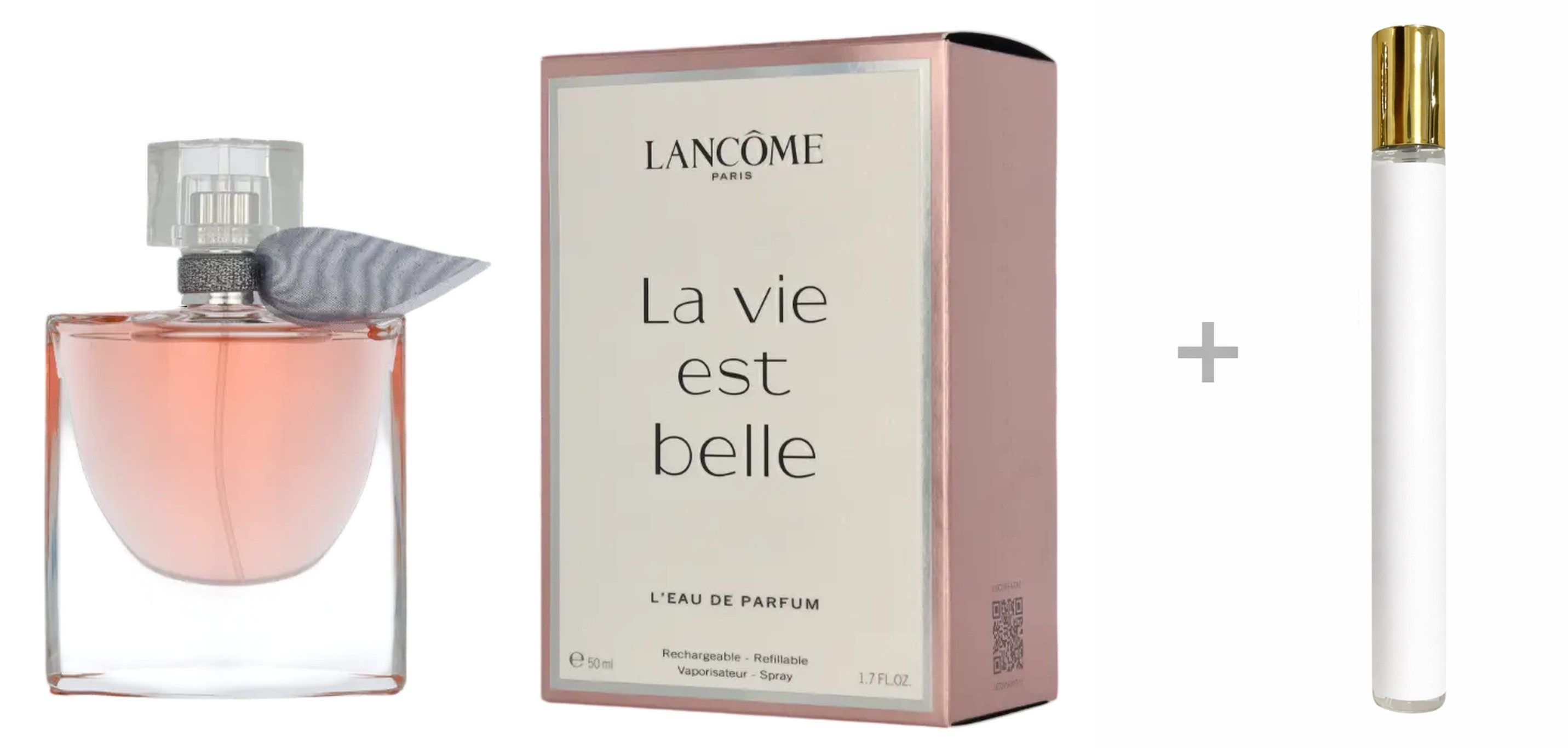 LANCOME Duft-Set La Vie Est Belle L'Eau Eau de Parfum (EDP) Damen Spray mit Reiseduft, Süß-blumiger Duft mit Birne, Orangenblüten, Vanille und Patchouli
