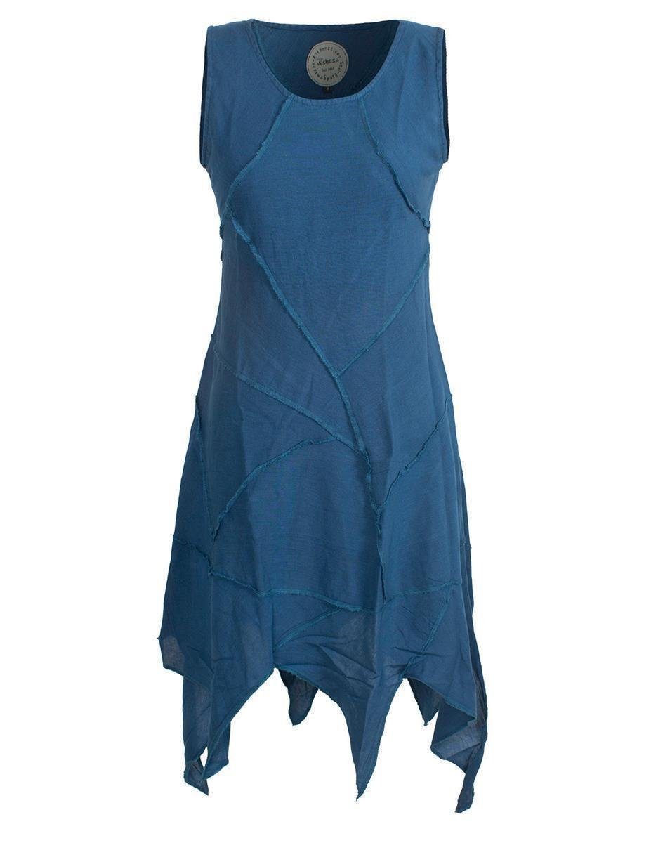 Vishes Zipfelkleid Armloses einfarbiges Patchwork Zipfelkleid günstig online kaufen