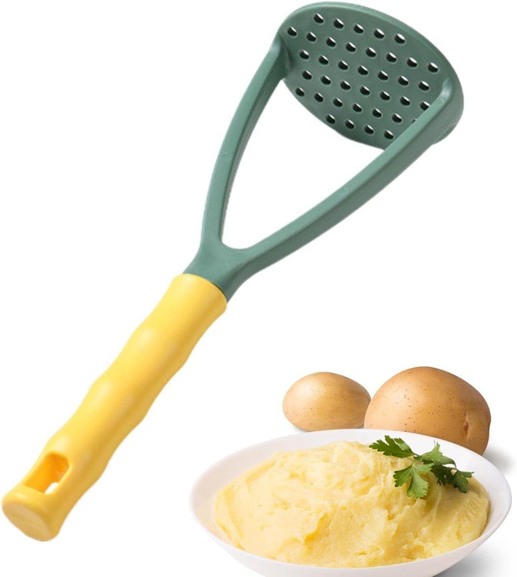 TUABUR Kartoffelstampfer Kartoffelpüree-Artefakt-Kürbisstampfer-Werkzeug Gelbgrün