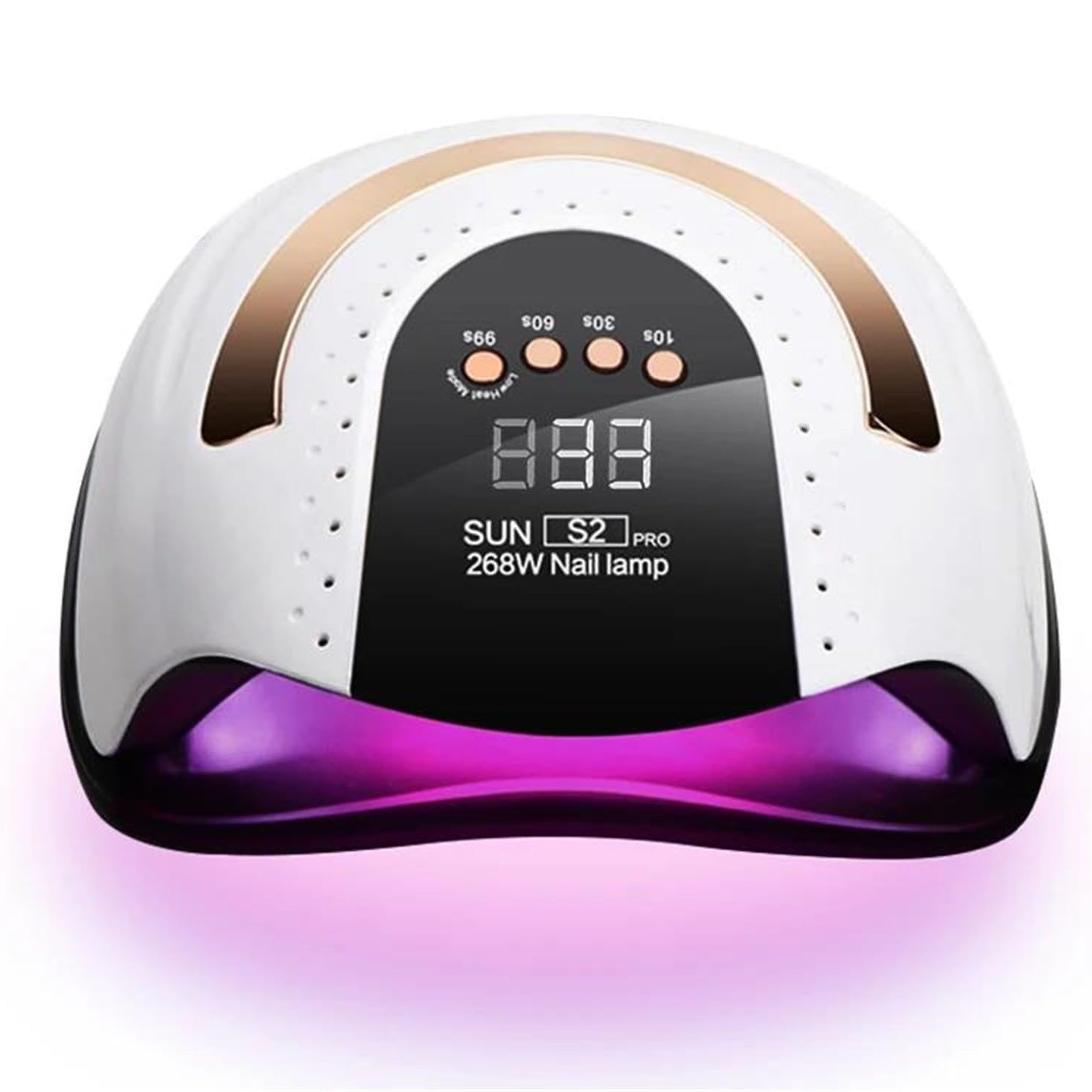 KINSI Lichthärtungsgerät UV LED Nagellampe 268W, 57 LEDs, Sensor, Timer, Gel Lack Maniküre, 10s-30s-60s-99s, Schnelle und gleichmäßige …