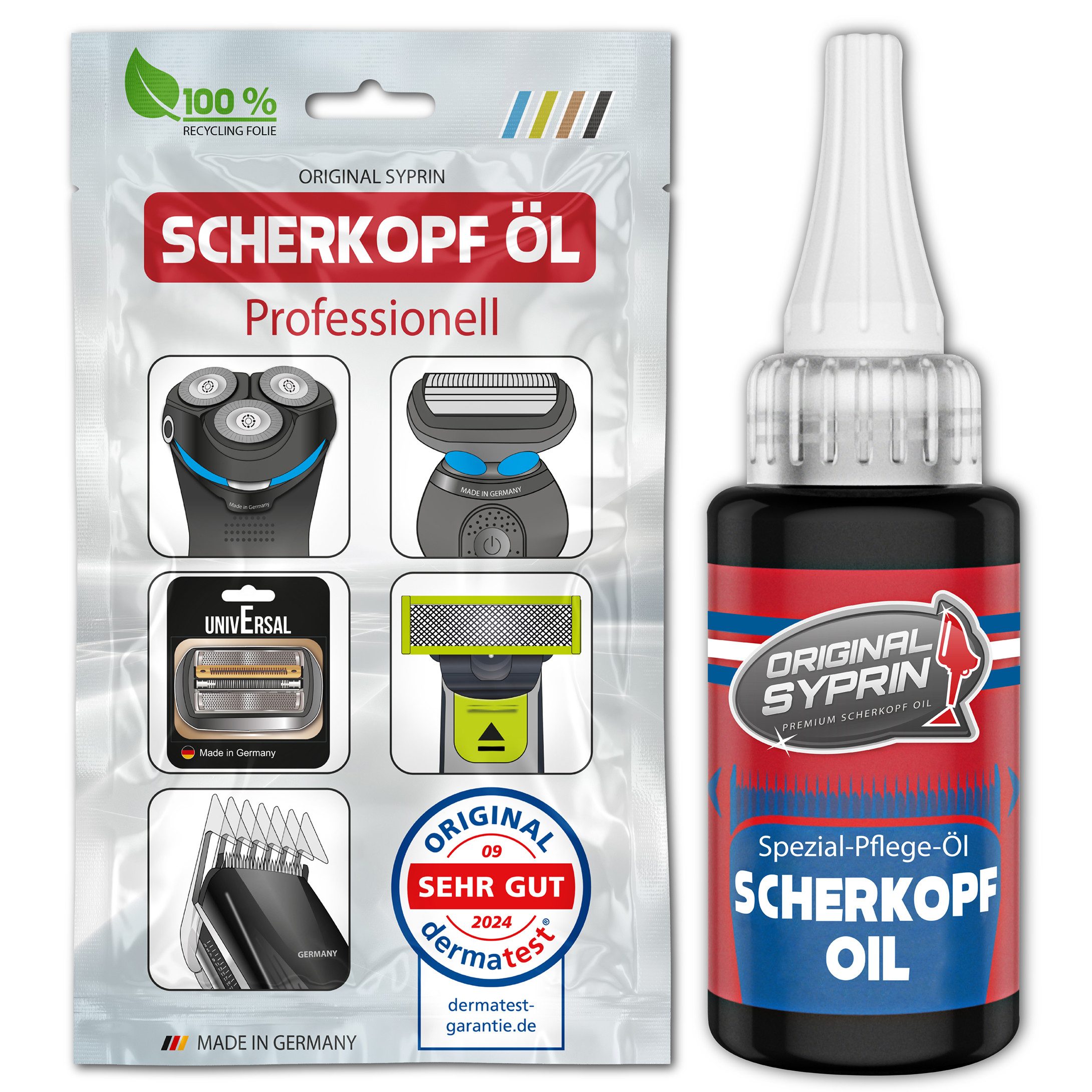 Original Syprin Feinmechaniköl Scherkopf Öl für Haarschneidemaschinen Haarschneider Rasierer Trimmer, 30 ml, (Scherkopf Öl, 1-St., für Haarschneidemaschinen Haarschneider Rasierer Trimmer)