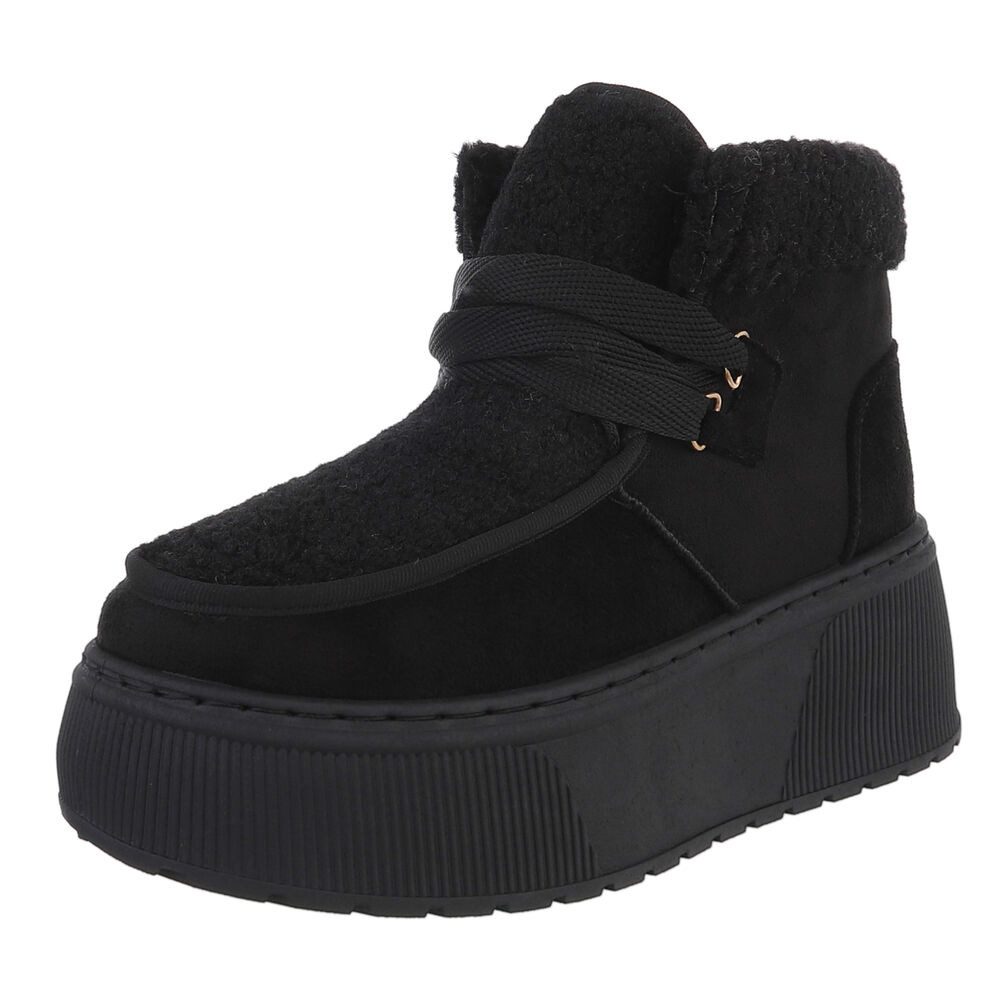 Ital-Design Modische Plateau-Stiefel mit Schnürung für günstig online kaufen