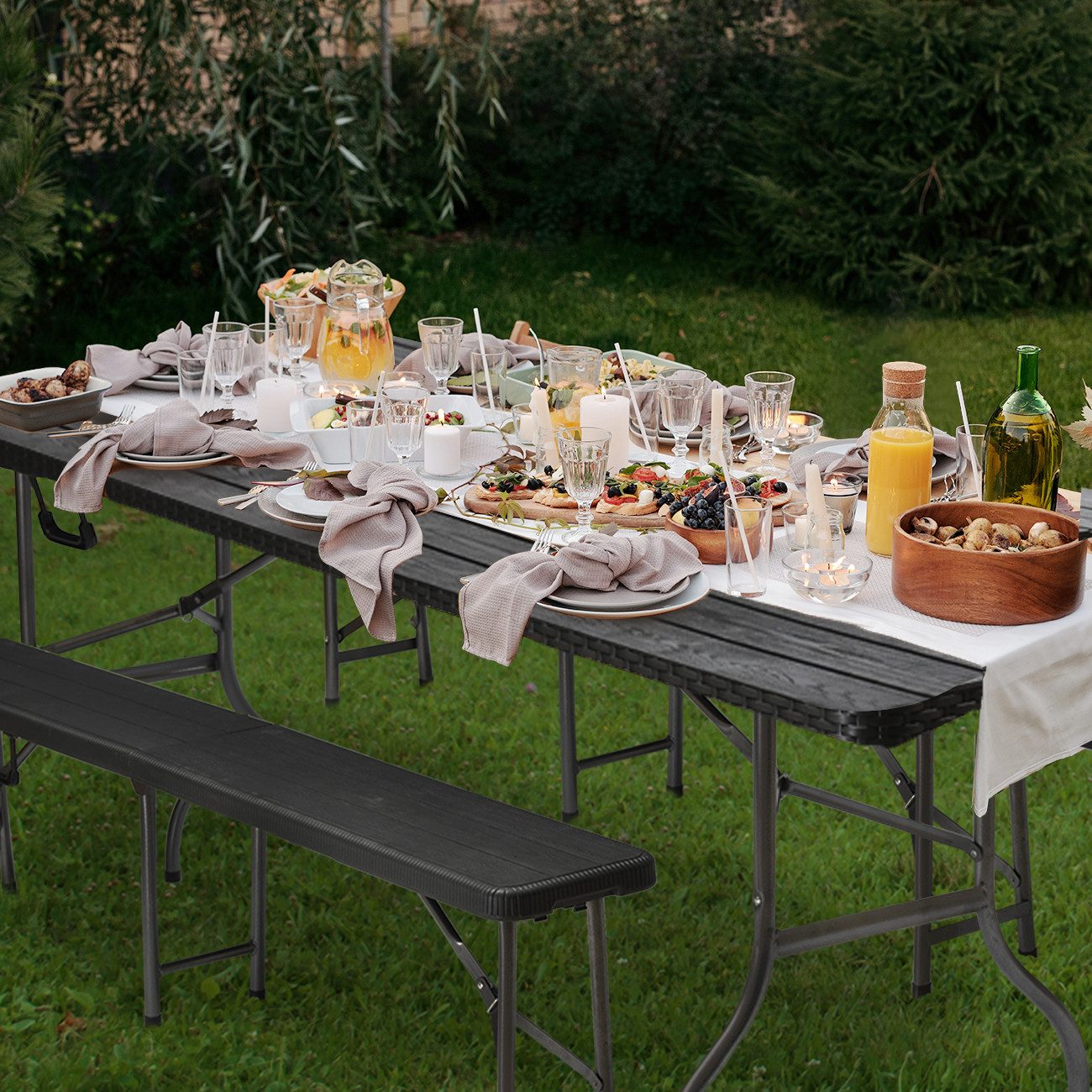 Sekey Bierzeltgarnitur Klappbar Bierzeltgarnitur 180cm Festzeltgarnitur Bie günstig online kaufen