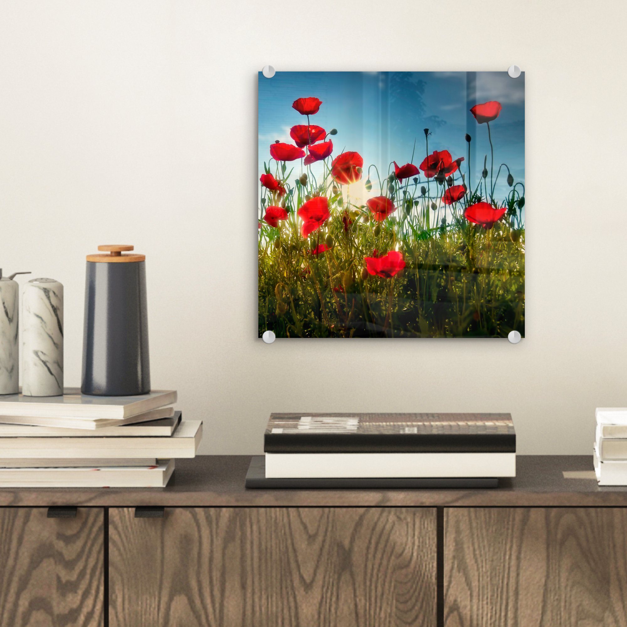 MuchoWow Acrylglasbild Mohnblumen - Toskana - günstig online kaufen