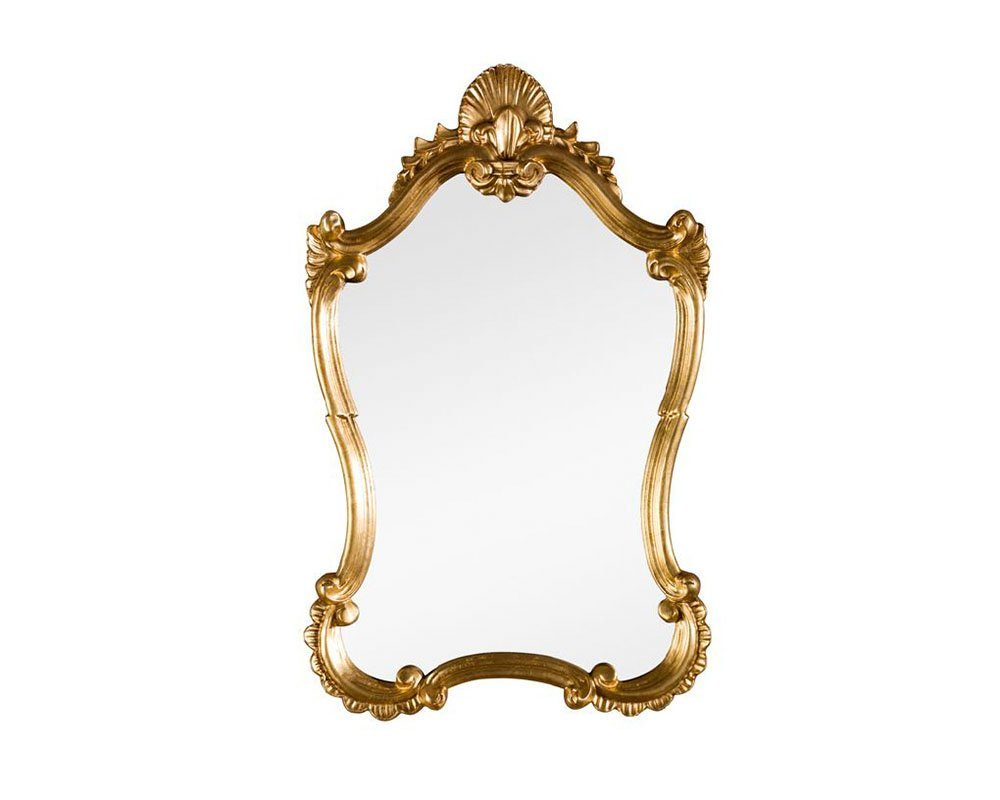 ASR Rahmendesign Barockspiegel Venice, 46x73 cm, Blattgold, konturiert, handgefertigt